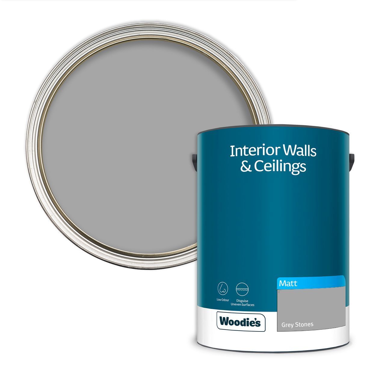 Woodie's Vinyl Matt Grey Stones 5Ltr