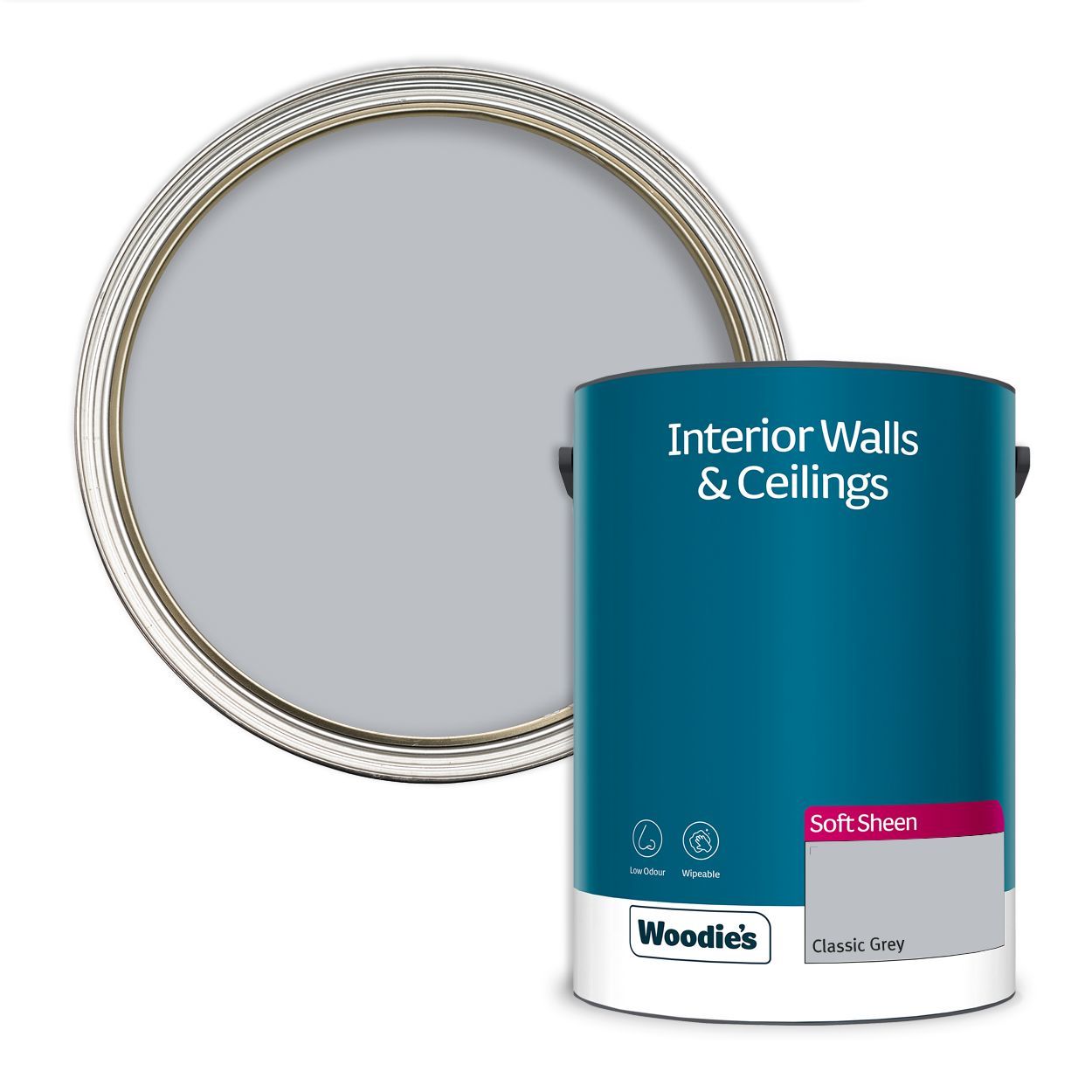 Woodie's Vinyl Soft Sheen Classsic Grey 5Ltr