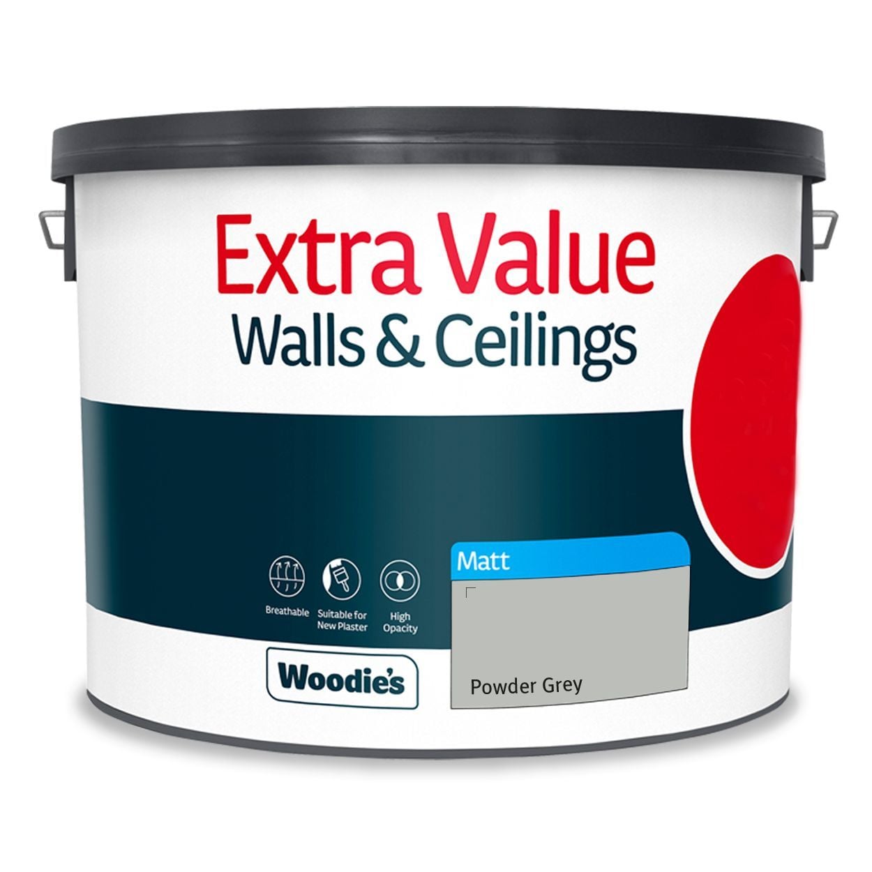 Woodie's Extra Matt Powder Grey 10Ltr