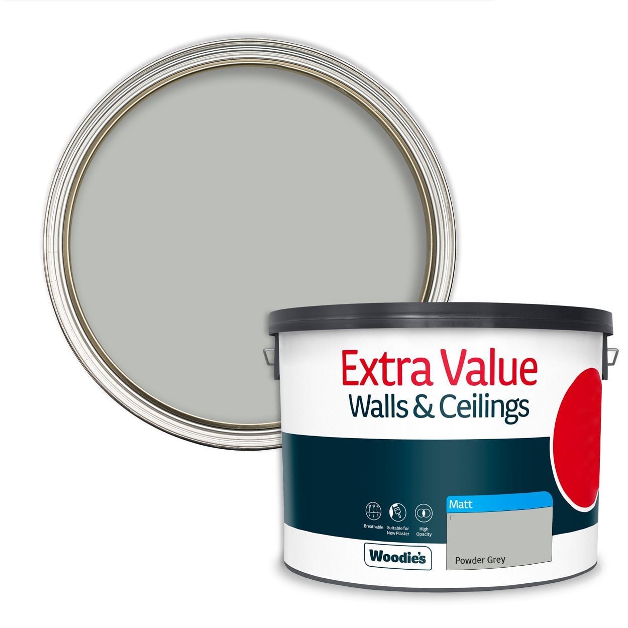 Woodie's Extra Matt Powder Grey 10Ltr