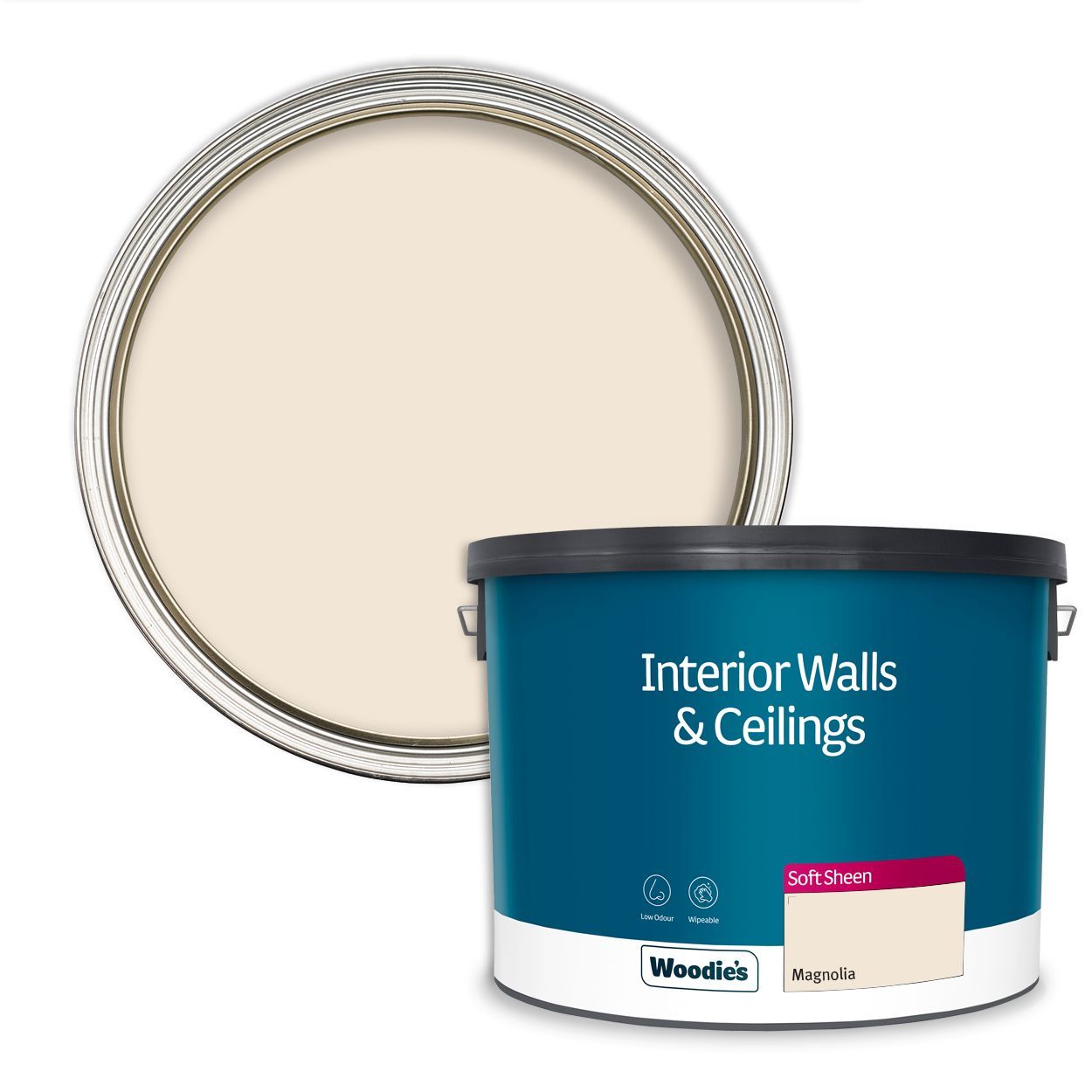 Woodie's Vinyl Soft Sheen Magnolia 10Ltr