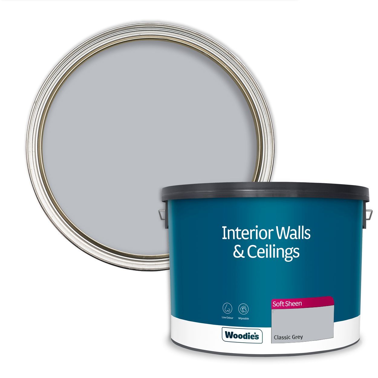 Woodie's Vinyl Soft Sheen Classic Grey 10Ltr