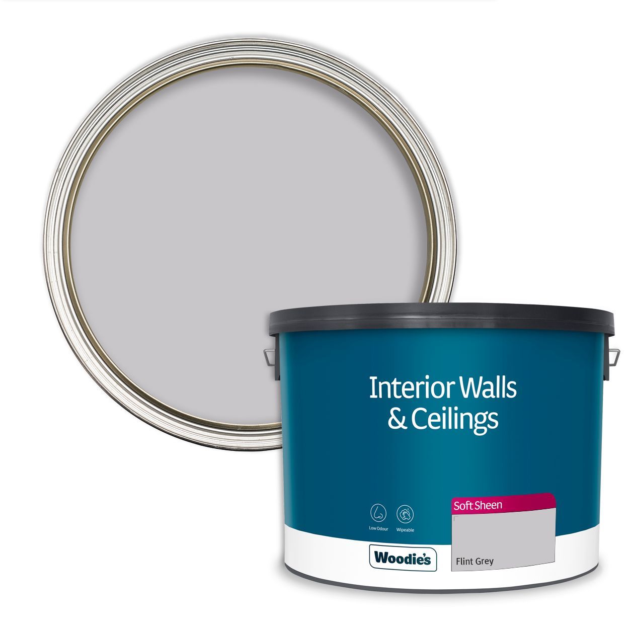 Woodie's Vinyl Soft Sheen Flint Grey 10Ltr