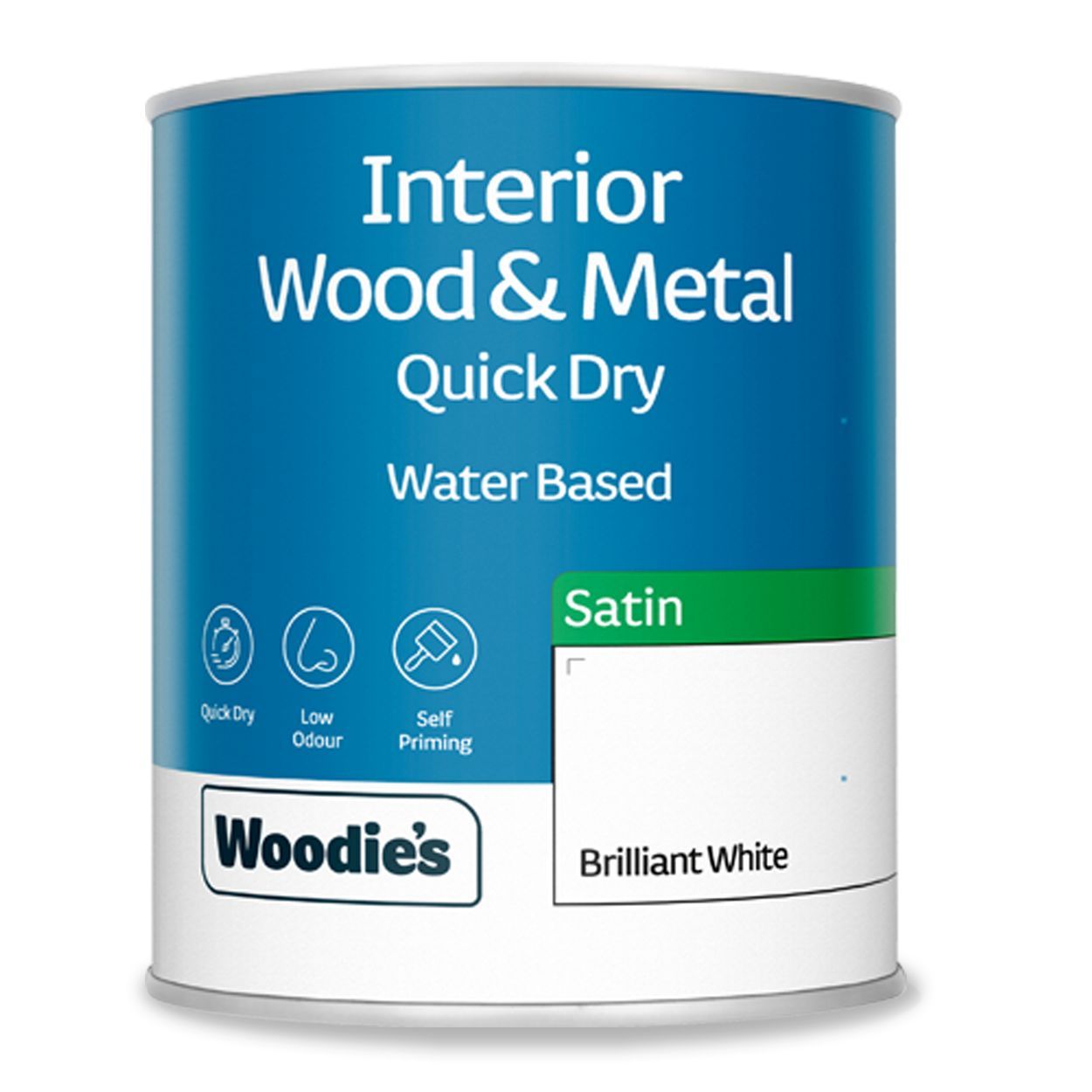 Woodie's Quick Dry Satin Brilliant White 750Ml
