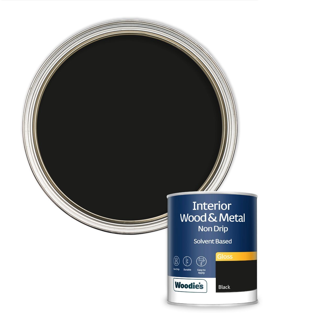 Woodie's Non Drip Gloss Black 750Ml