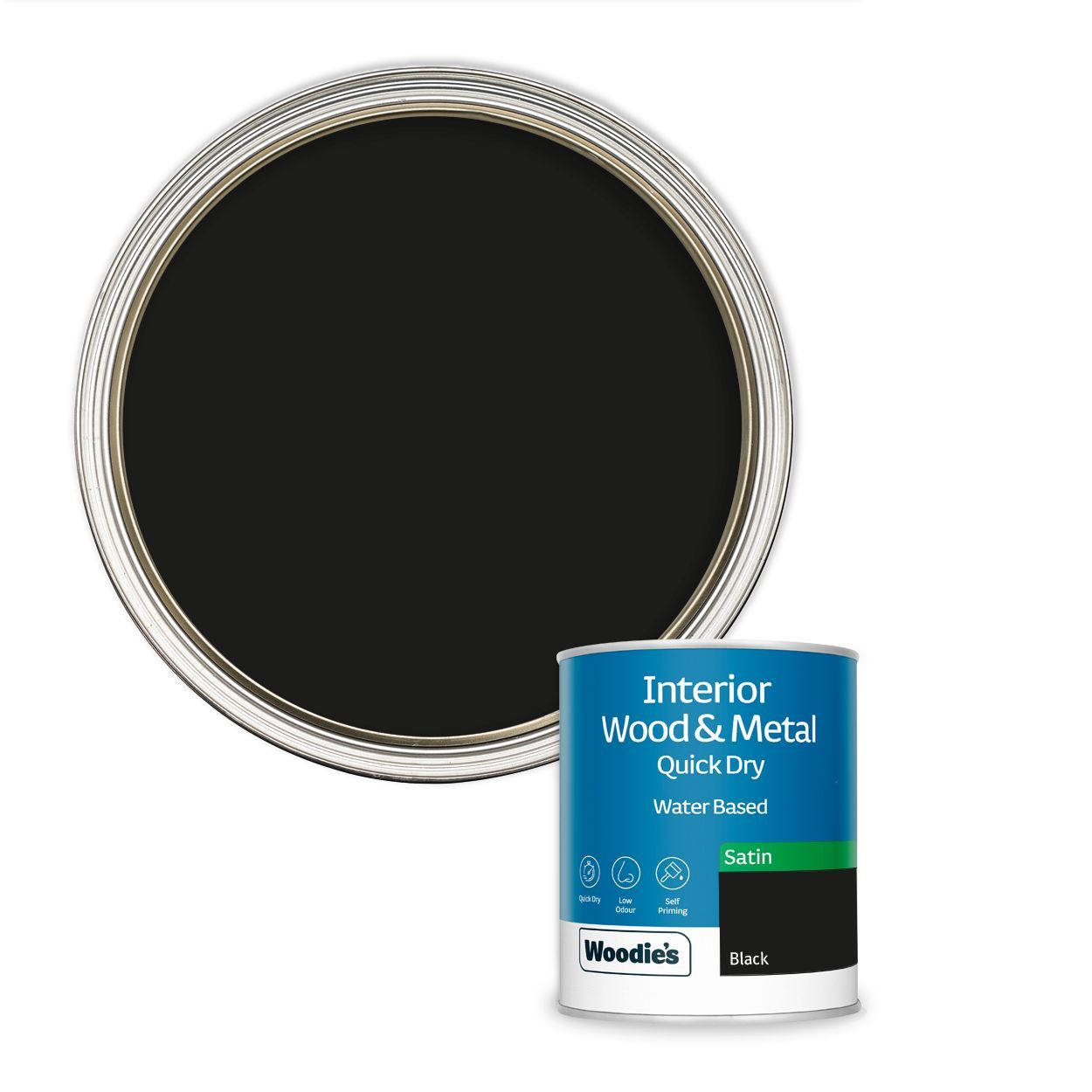 Woodie's Quick Dry Satin Black 750Ml