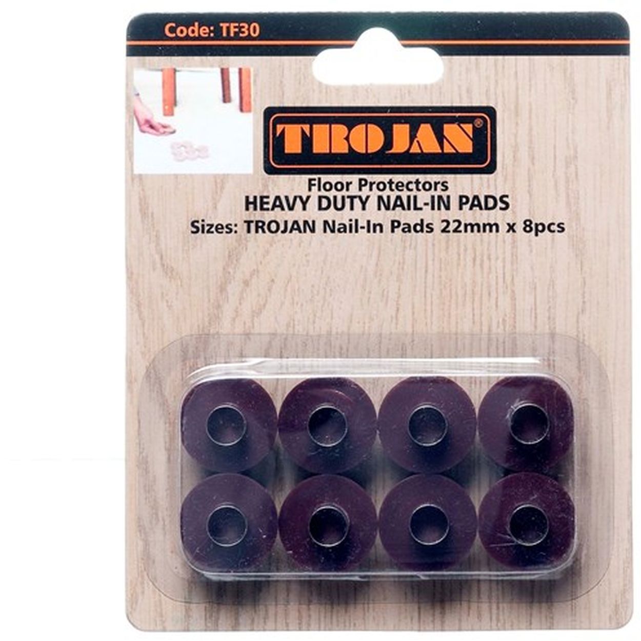 TROJAN NAIL-IN PADS 22MM (8PCS)