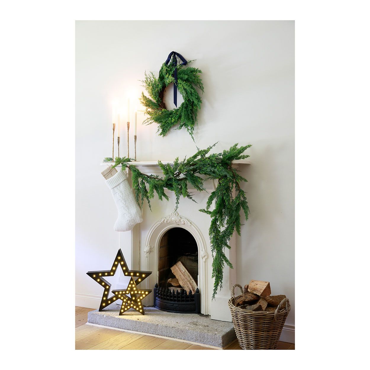 Natural Evergreen Wreath 60cm