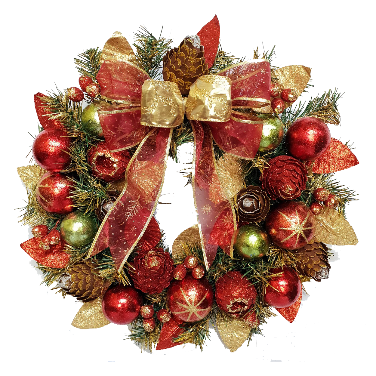 Red Wreath With Baubles