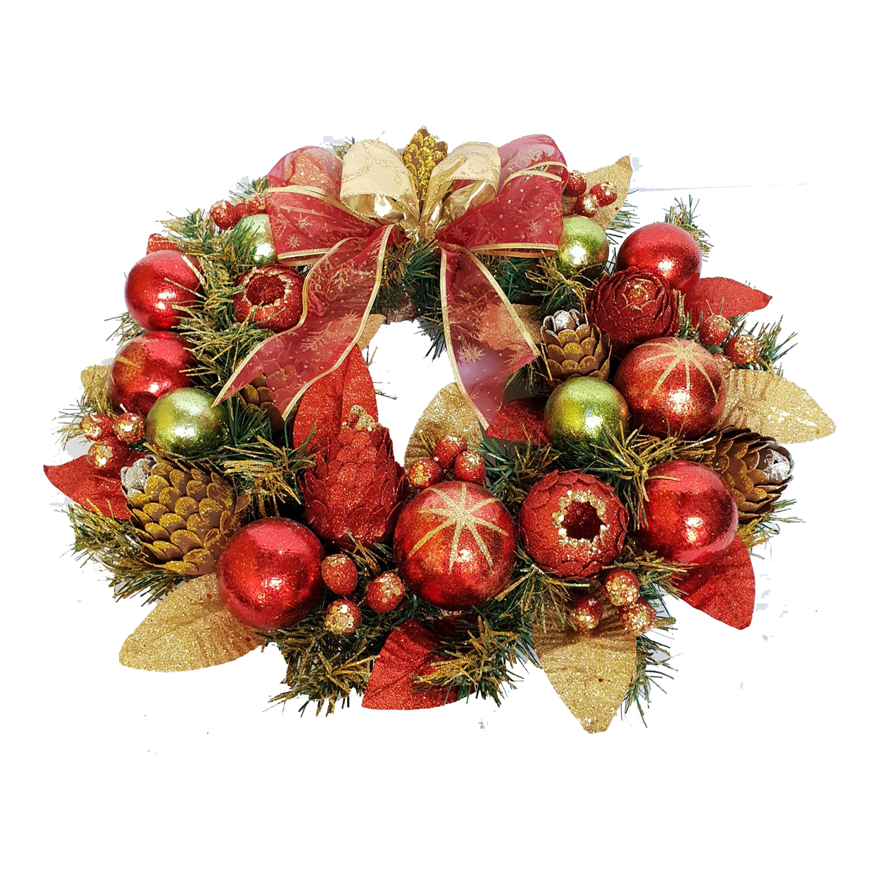 Red Wreath With Baubles