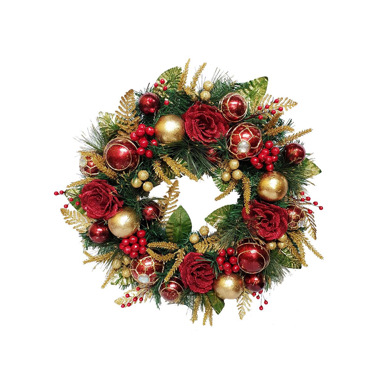 Red Wreath with Gardenia