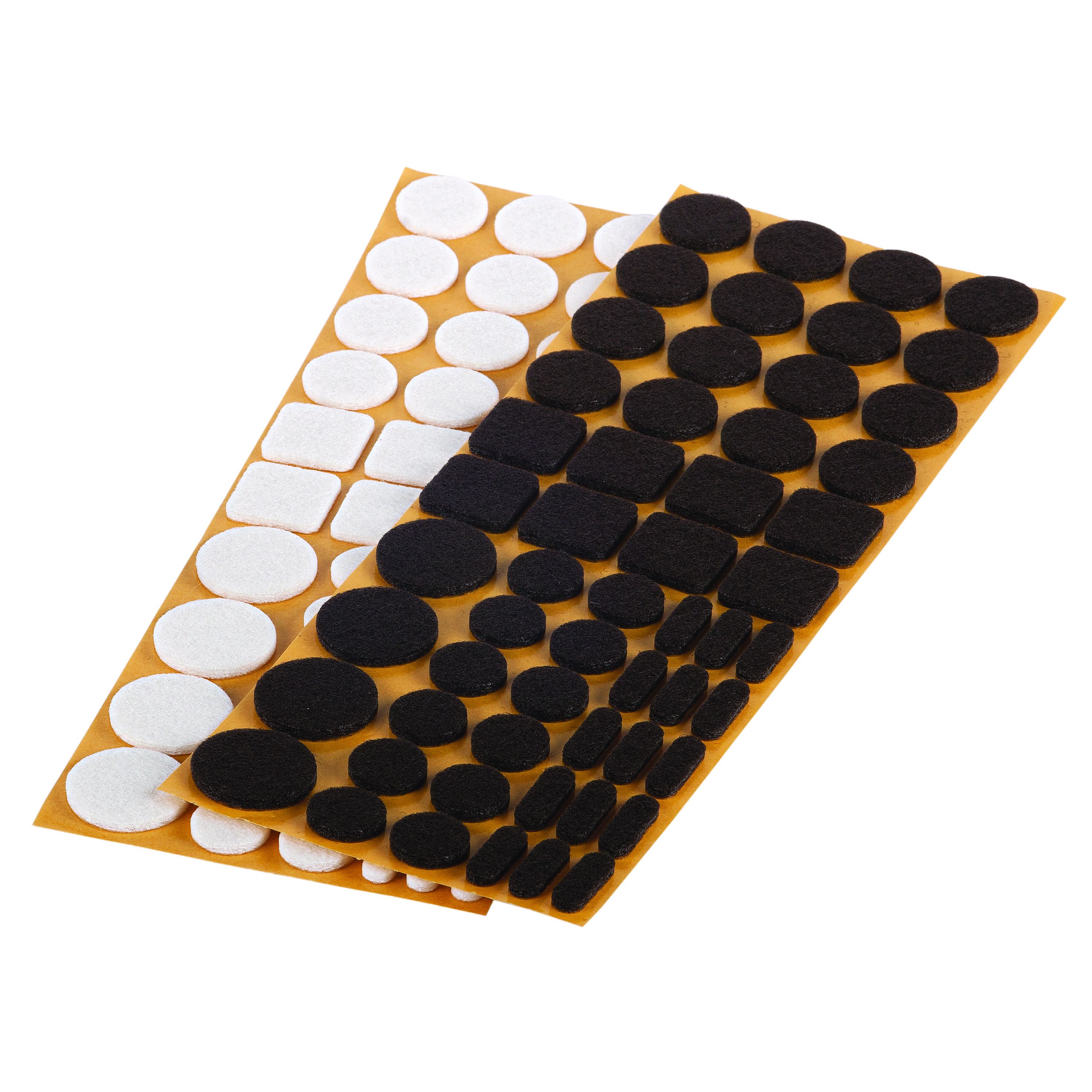 Felt-Glider Set Adhe. White/Brown 110Pcs