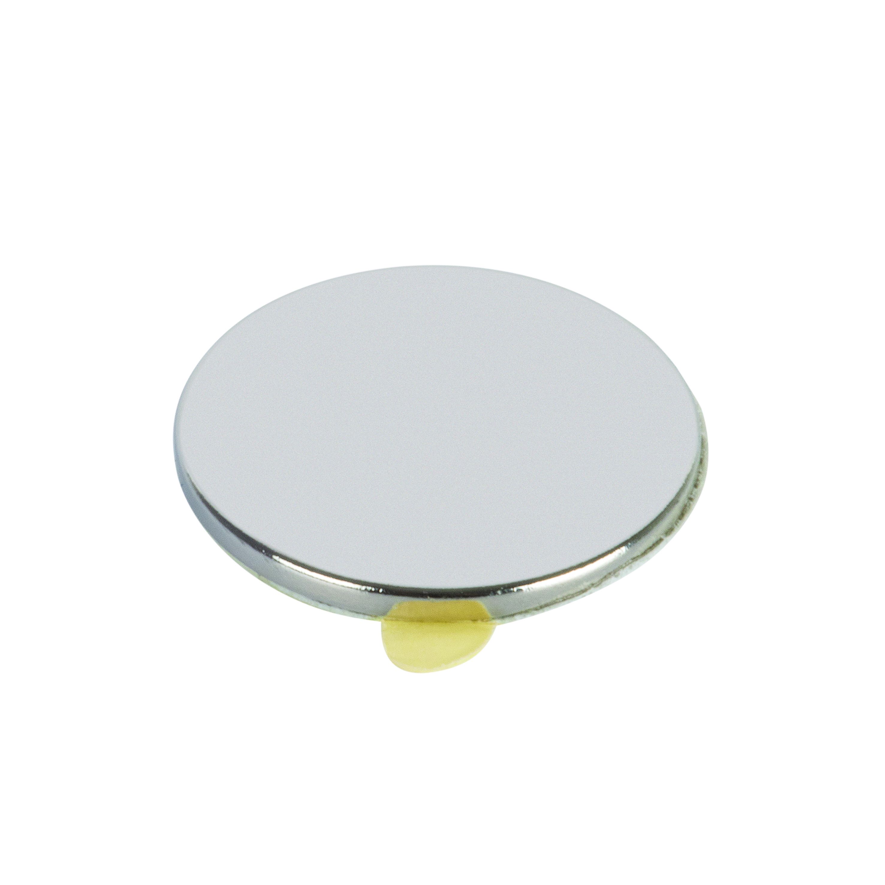Magnetic Disc Neodymium Self-Adhesive Silver D 19 Mm H 1.5 Mm 4 Pcs.