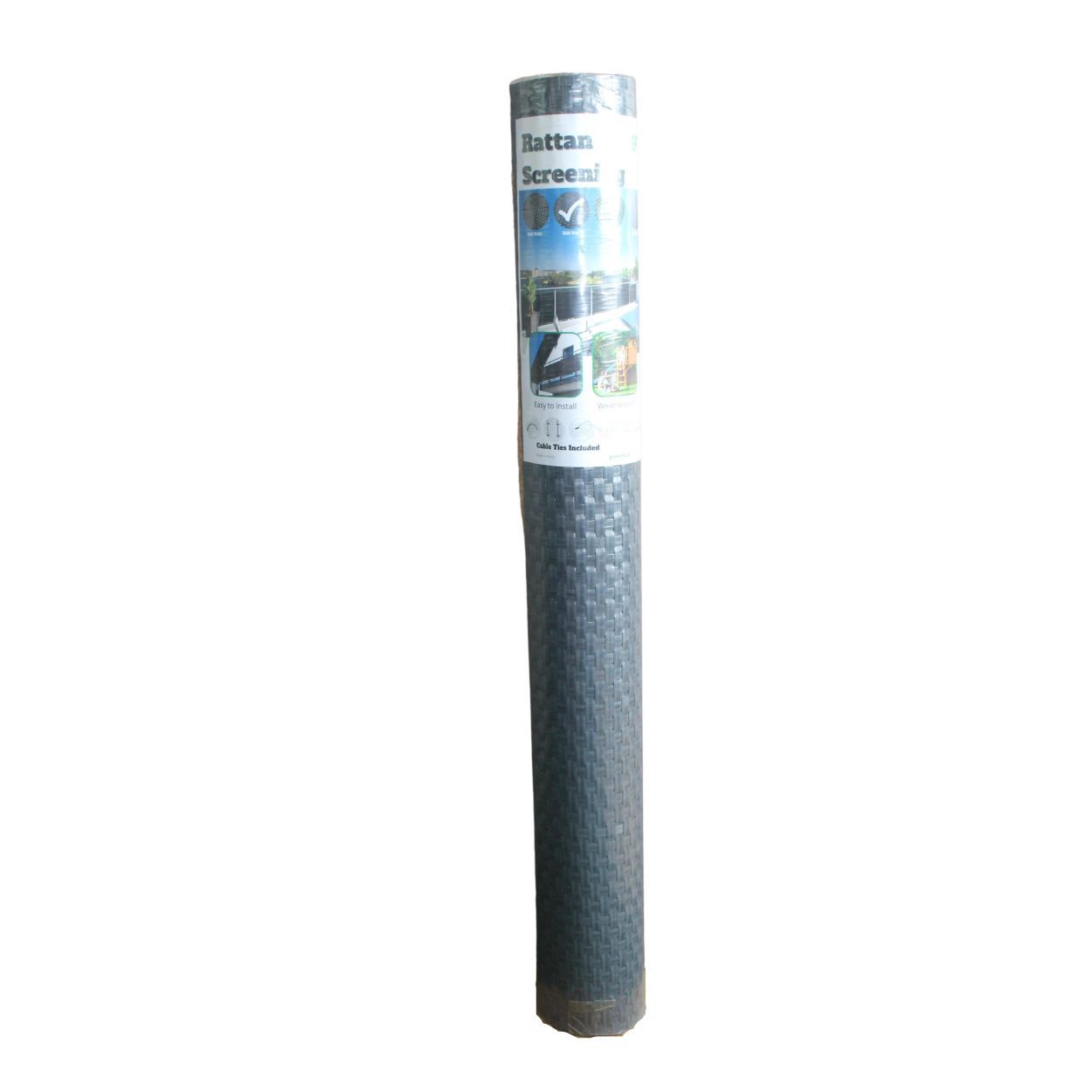 GreenFX Rattan Screening 3m x 0.9m Slate Grey