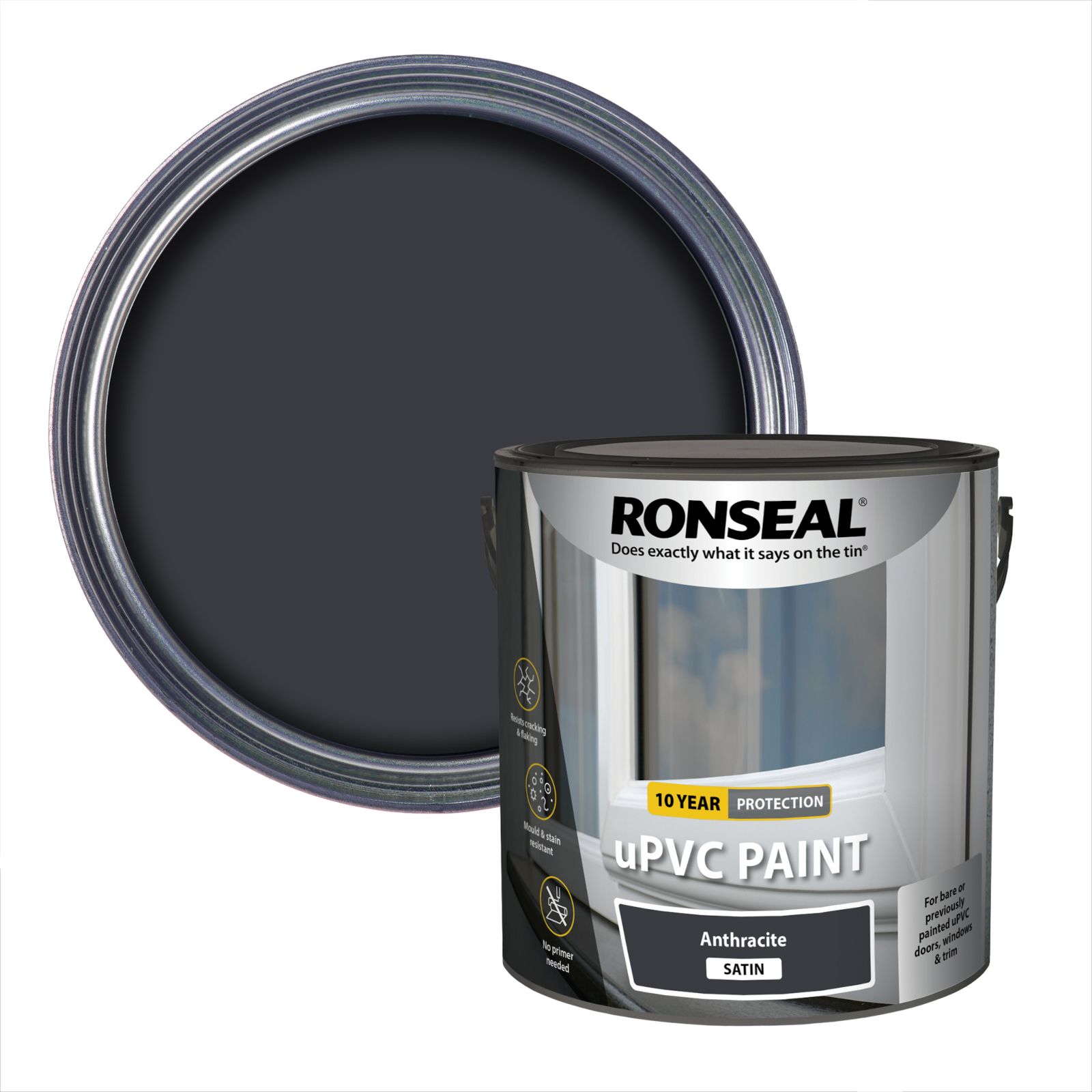 Ronseal Upvc Paint Anthracite Satin 2.5L