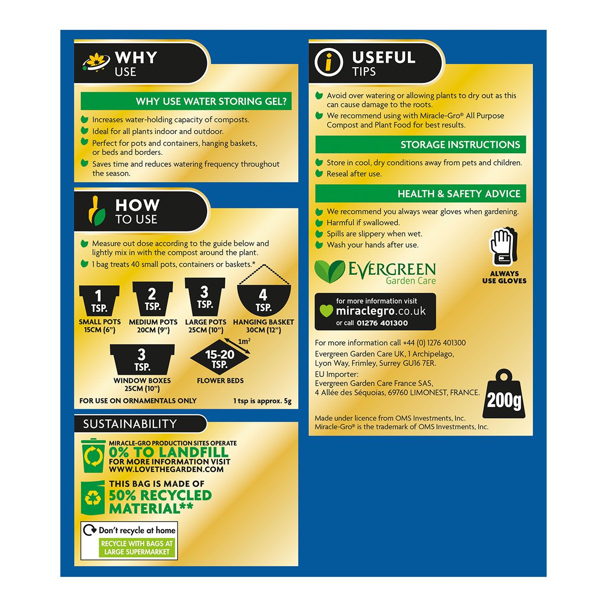 Miracle Gro Moisture Control Gel 200g