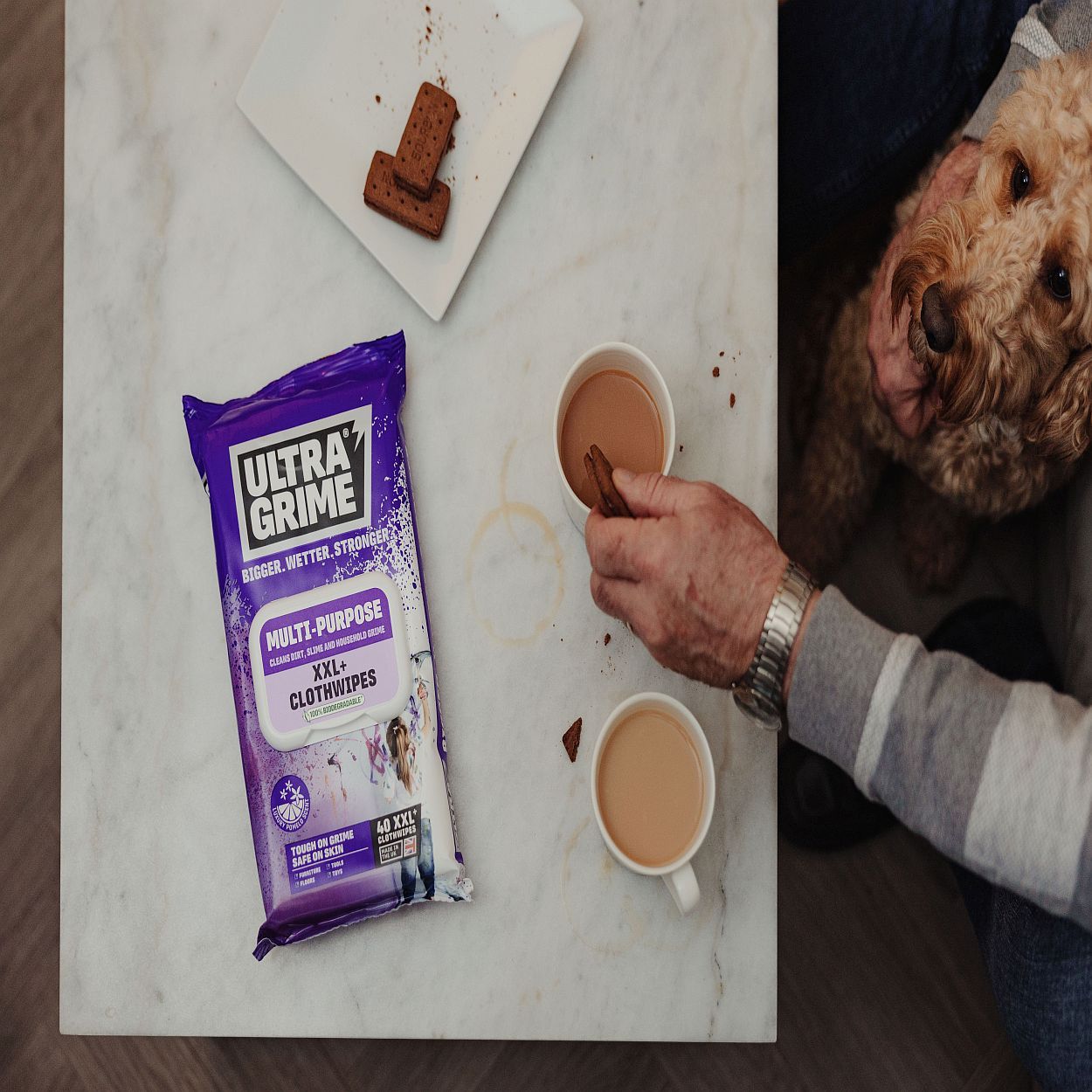 Ultragrime Multi-Purpose Pomelo Scent Xxl+ Clothwipes 40 Pk