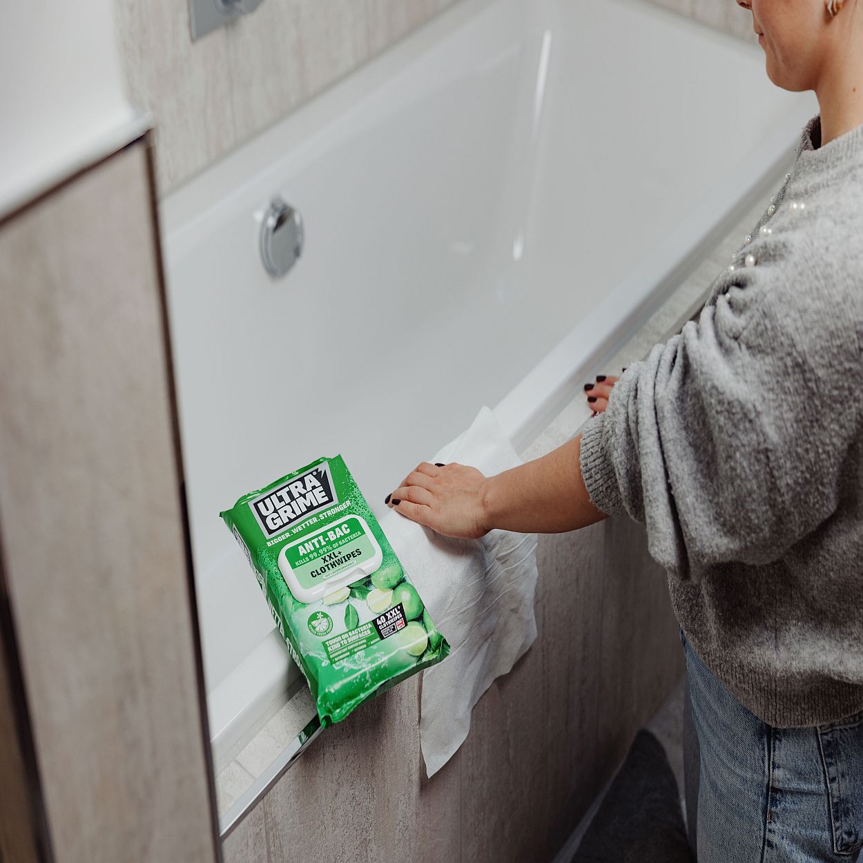 Ultragrime Anti-Bac Xxl+ Clothwipes 40 Pack