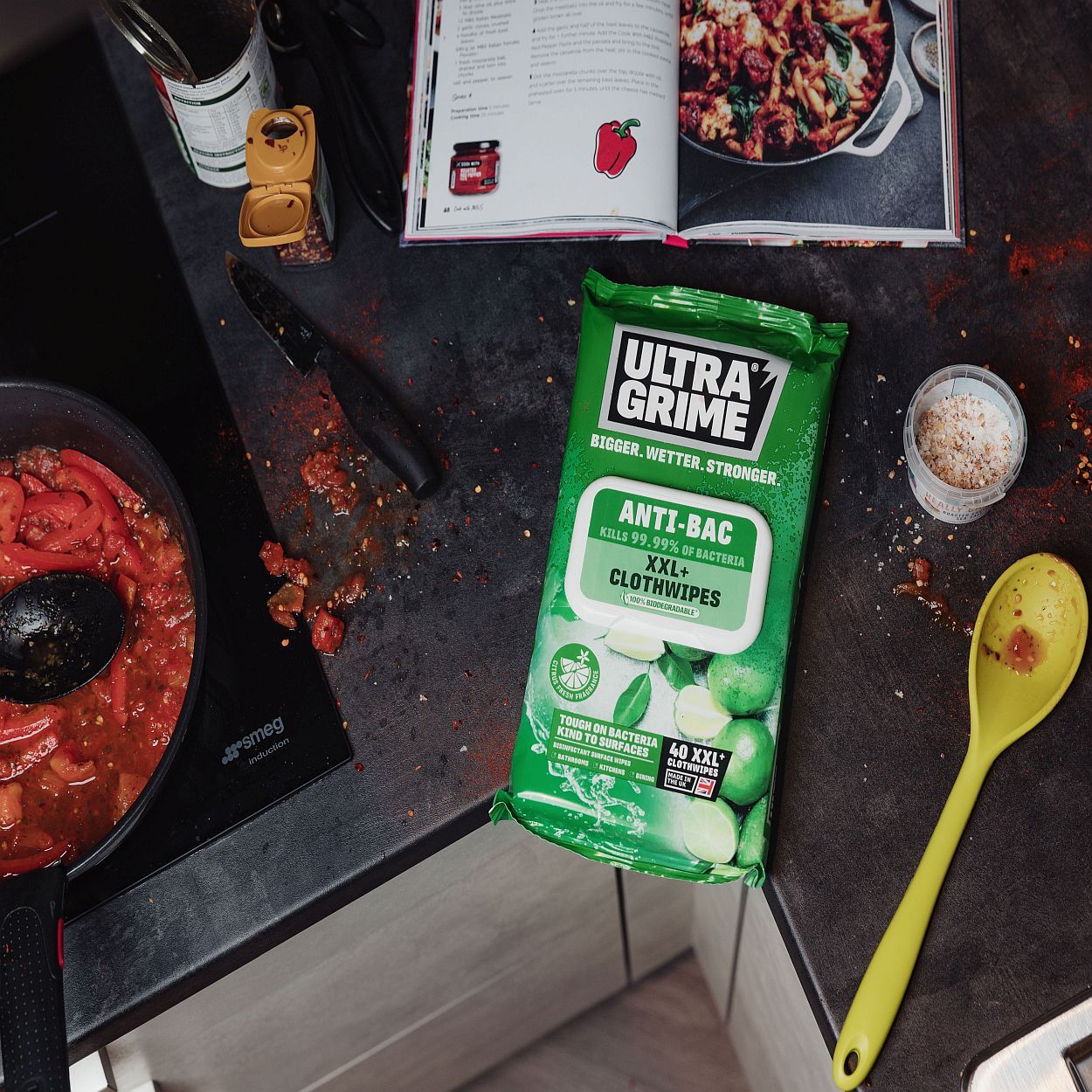 Ultragrime Anti-Bac Xxl+ Clothwipes 40 Pack