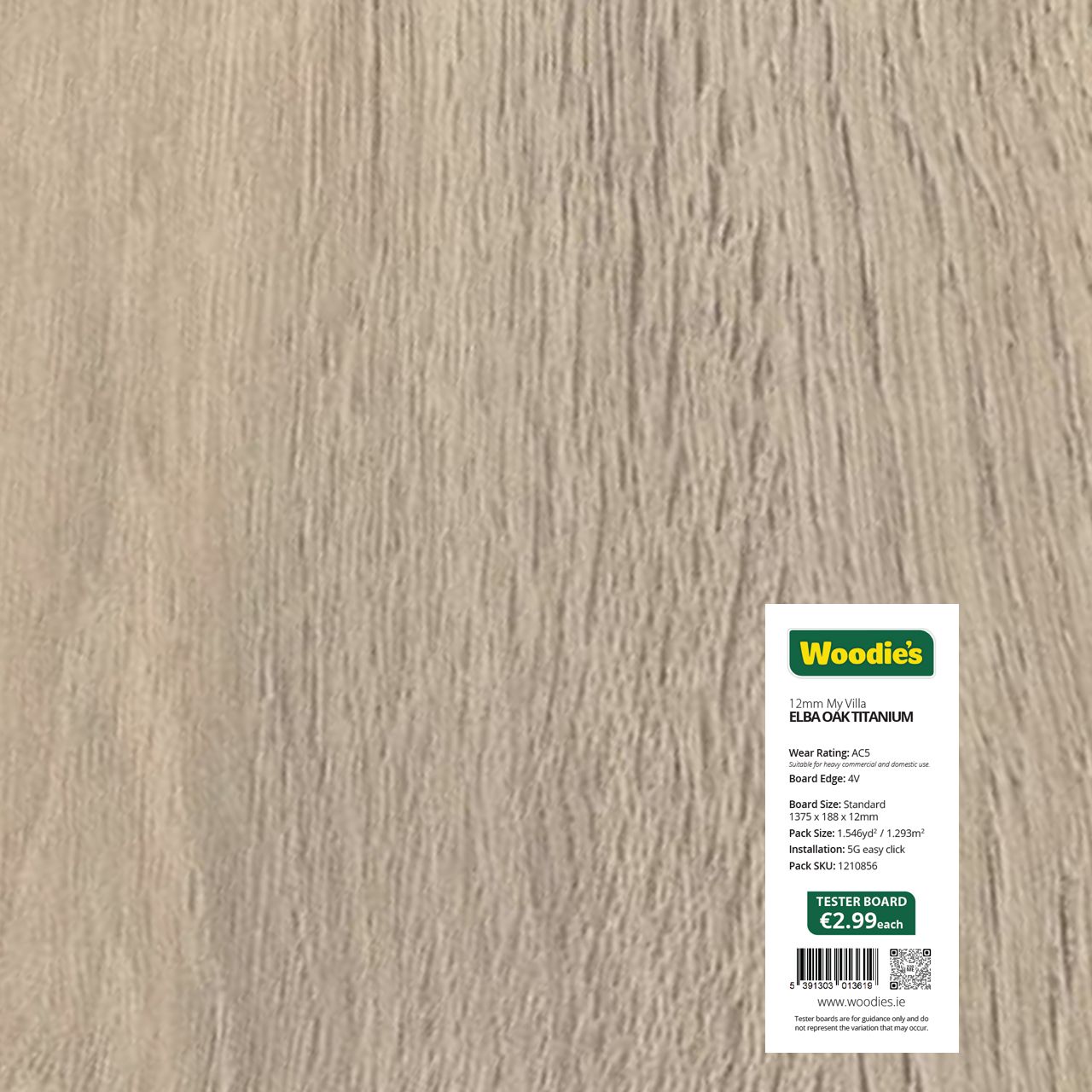 Tester 12mm Elba Oak Titanium