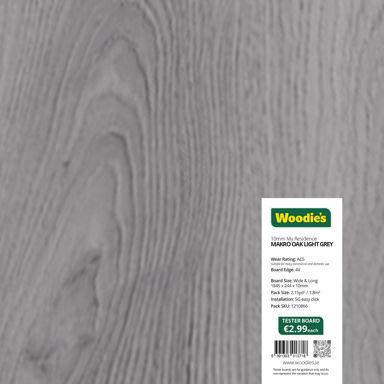 Tester 10mm Makro Oak Light Grey 