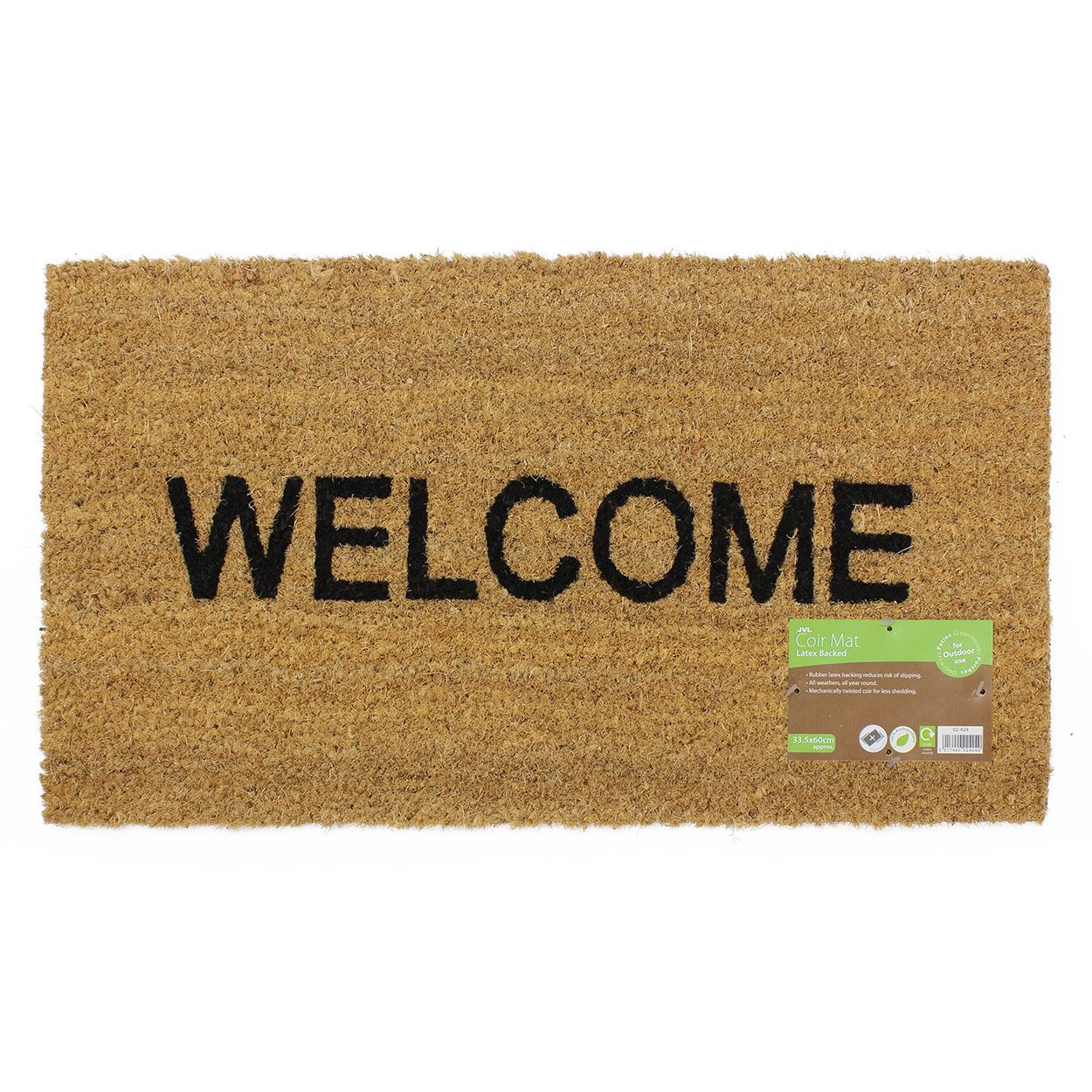 Latex Coir - Welcome Mat 33.5cm x 60cm