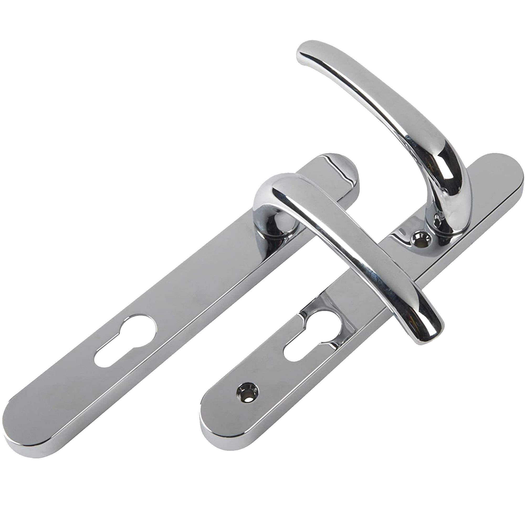 Yale Essentials Short Backplate Door Handle - Chrome