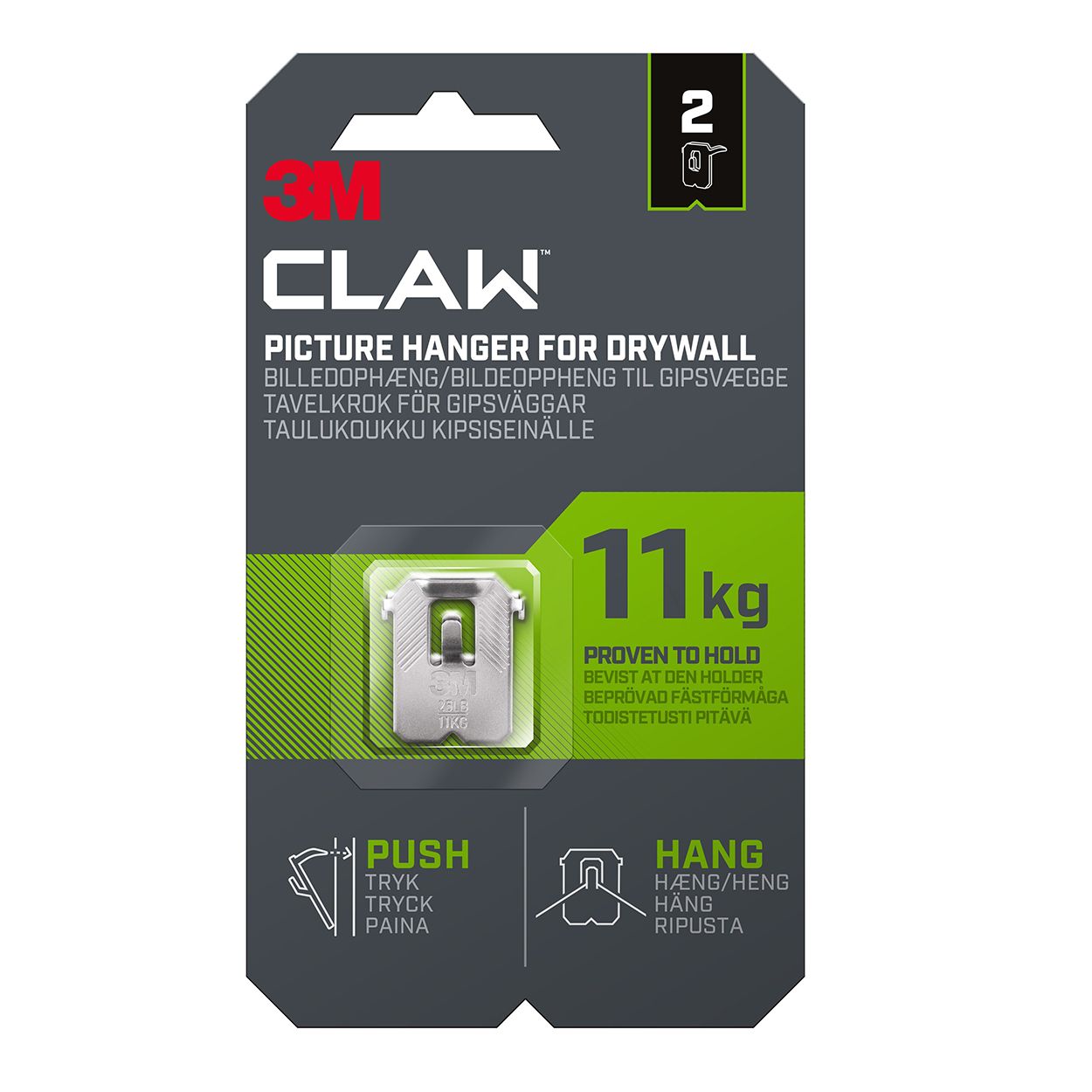 3M Claw Drywall Picture Hanger - 11Kg