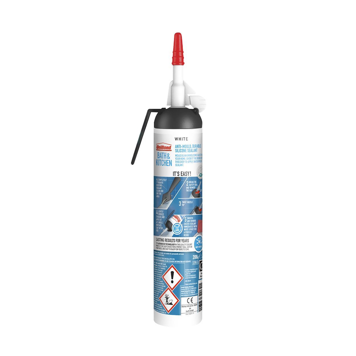 UniBond Bath & Kitchen Sealant Transparent Easy Pulse 208g