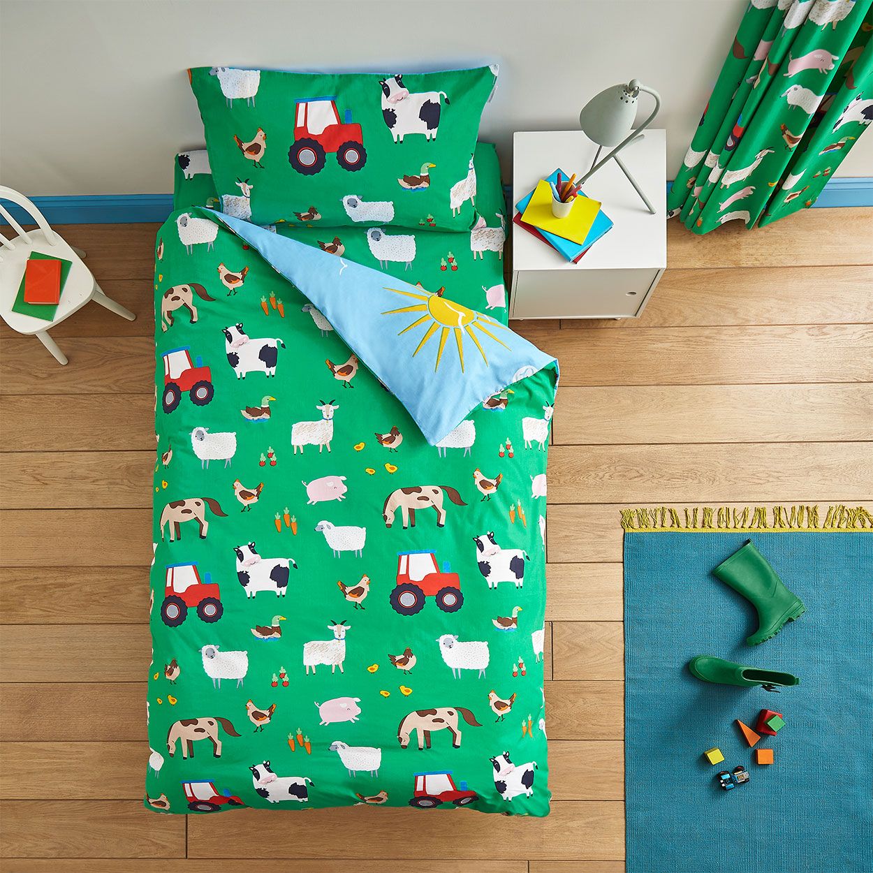 Farmyard Animals Blue