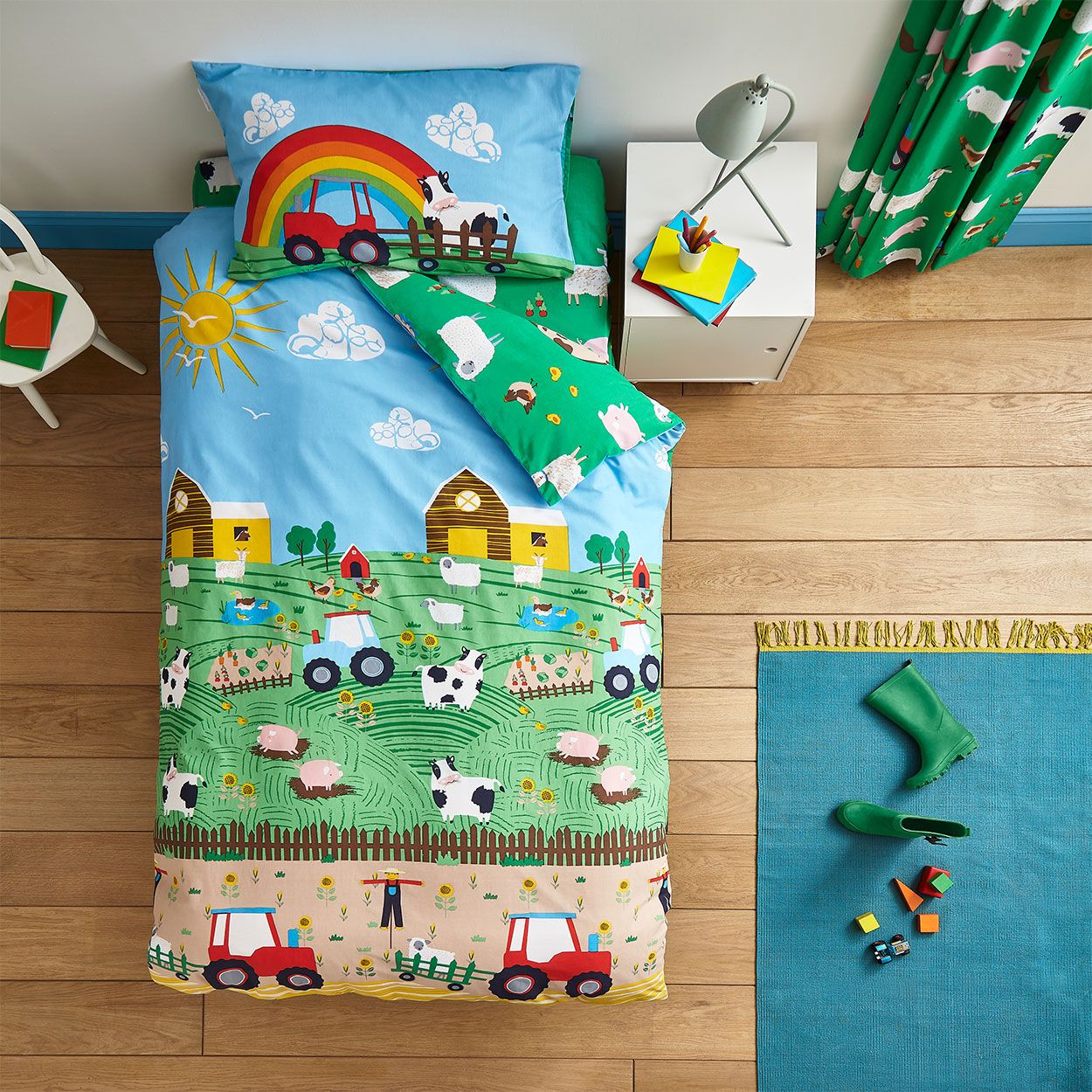 Farmyard Animals Blue