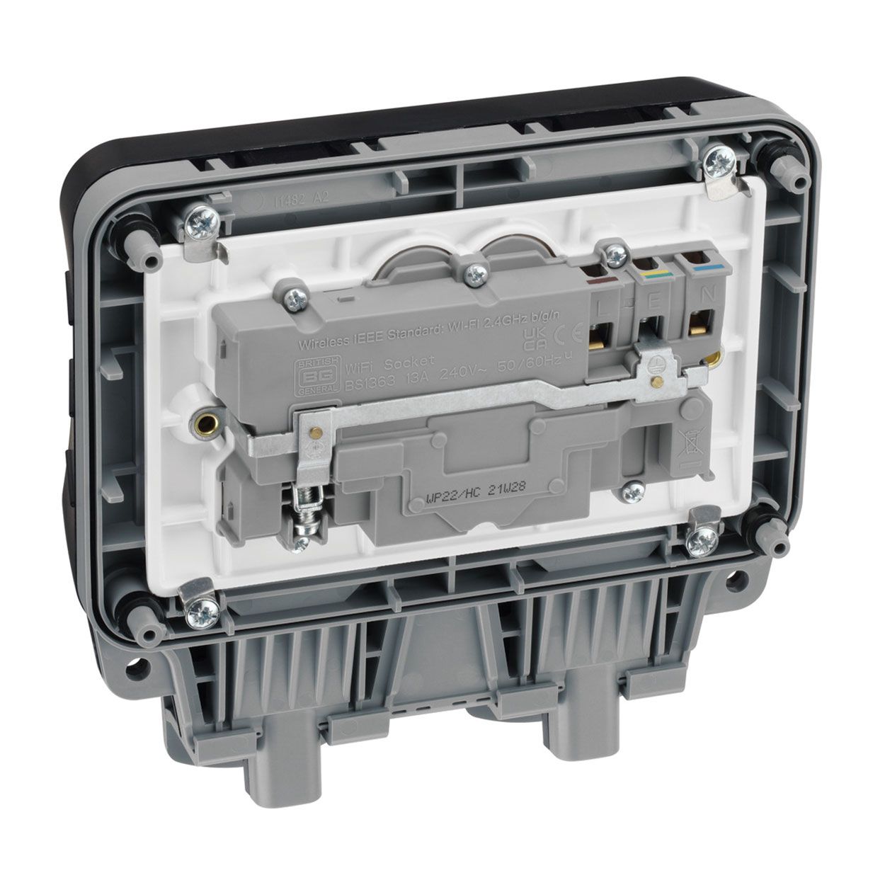 BG Weatherproof 2 Gang Smart Socket