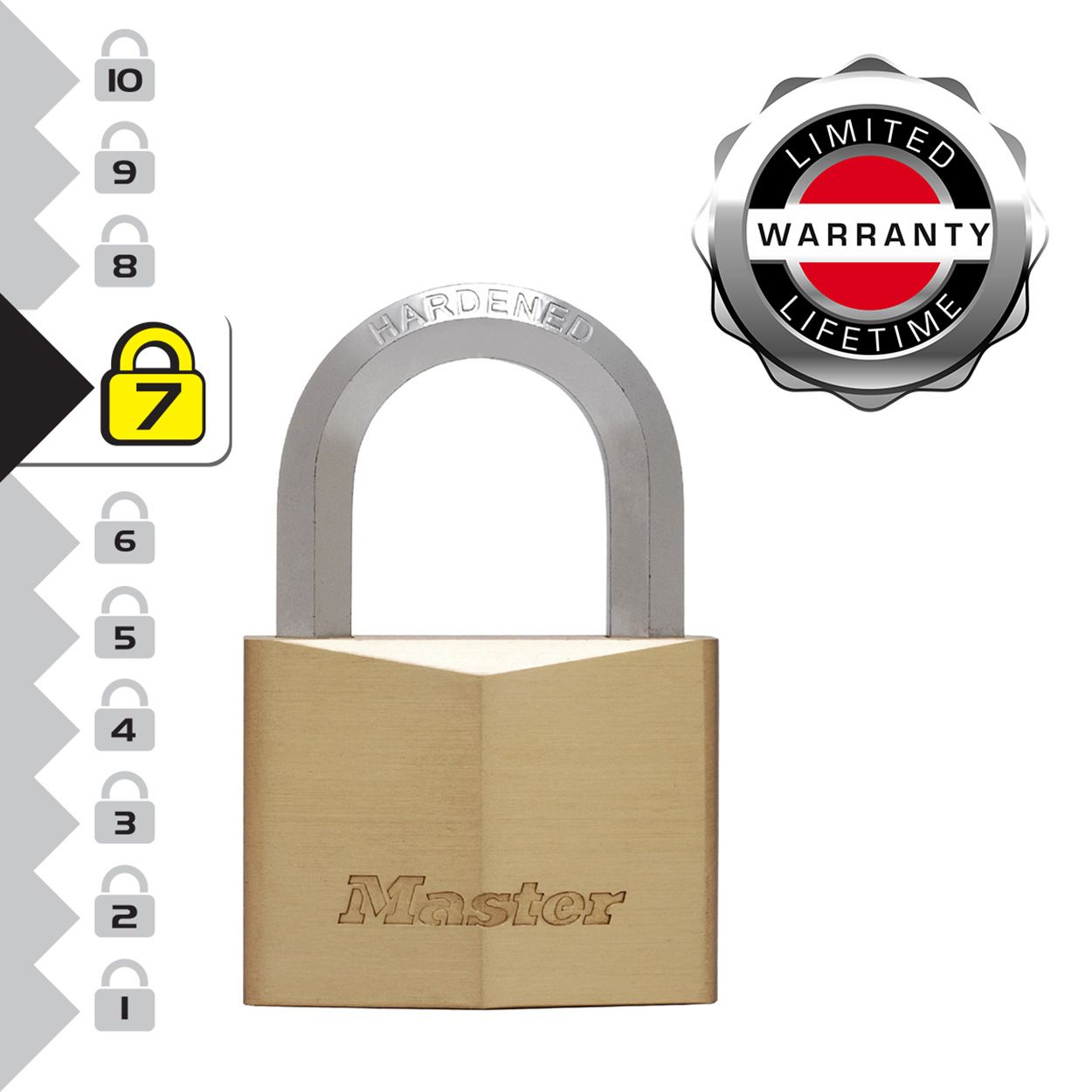 Master Lock 40mm Brass Keyed Padlock
