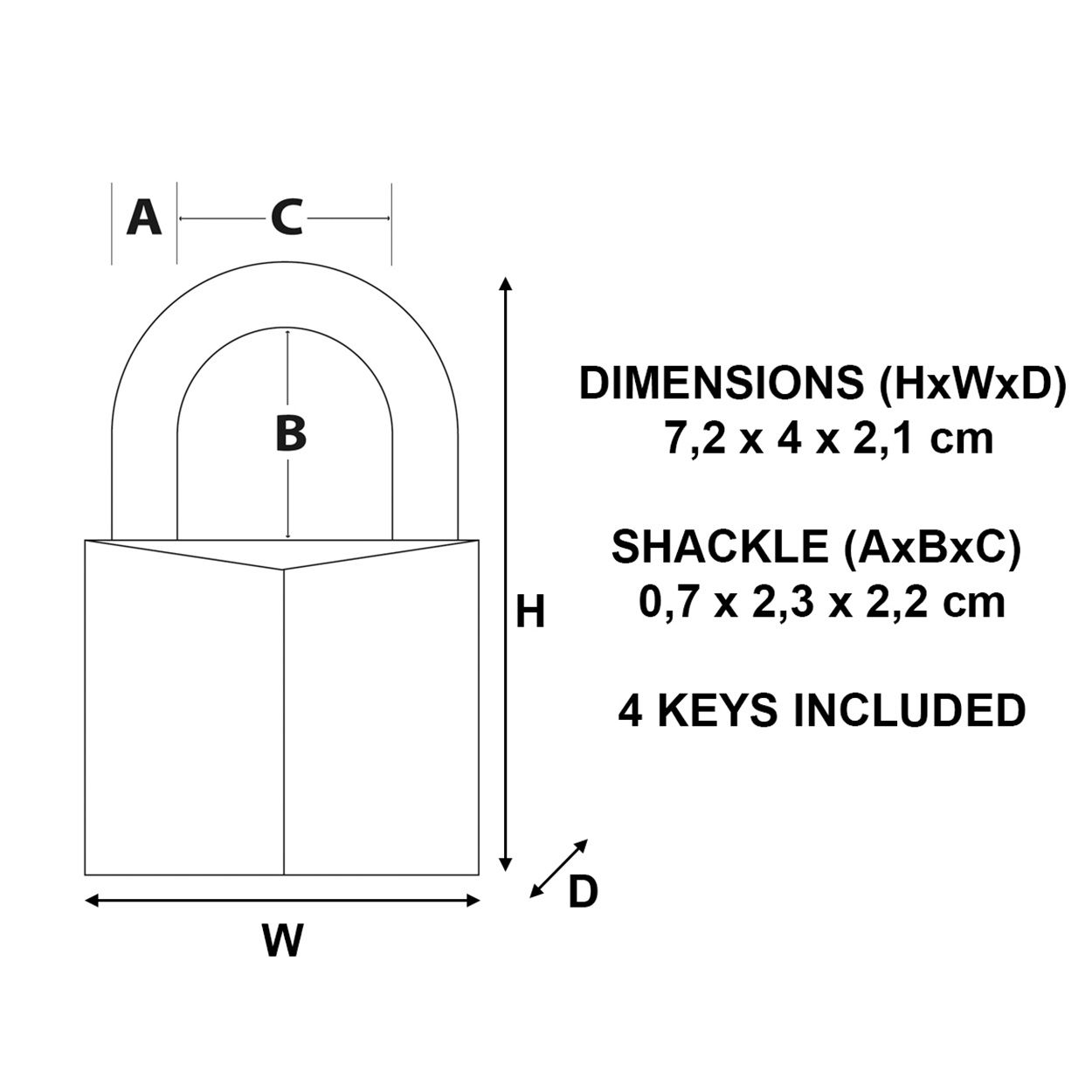 Master Lock 40mm Brass Keyed Padlock