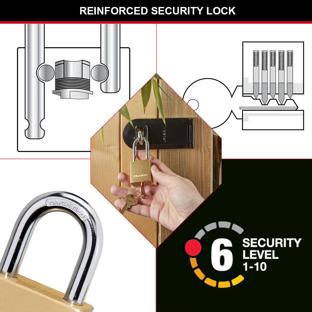 Master Lock 38mm Solid Brass Padlock
