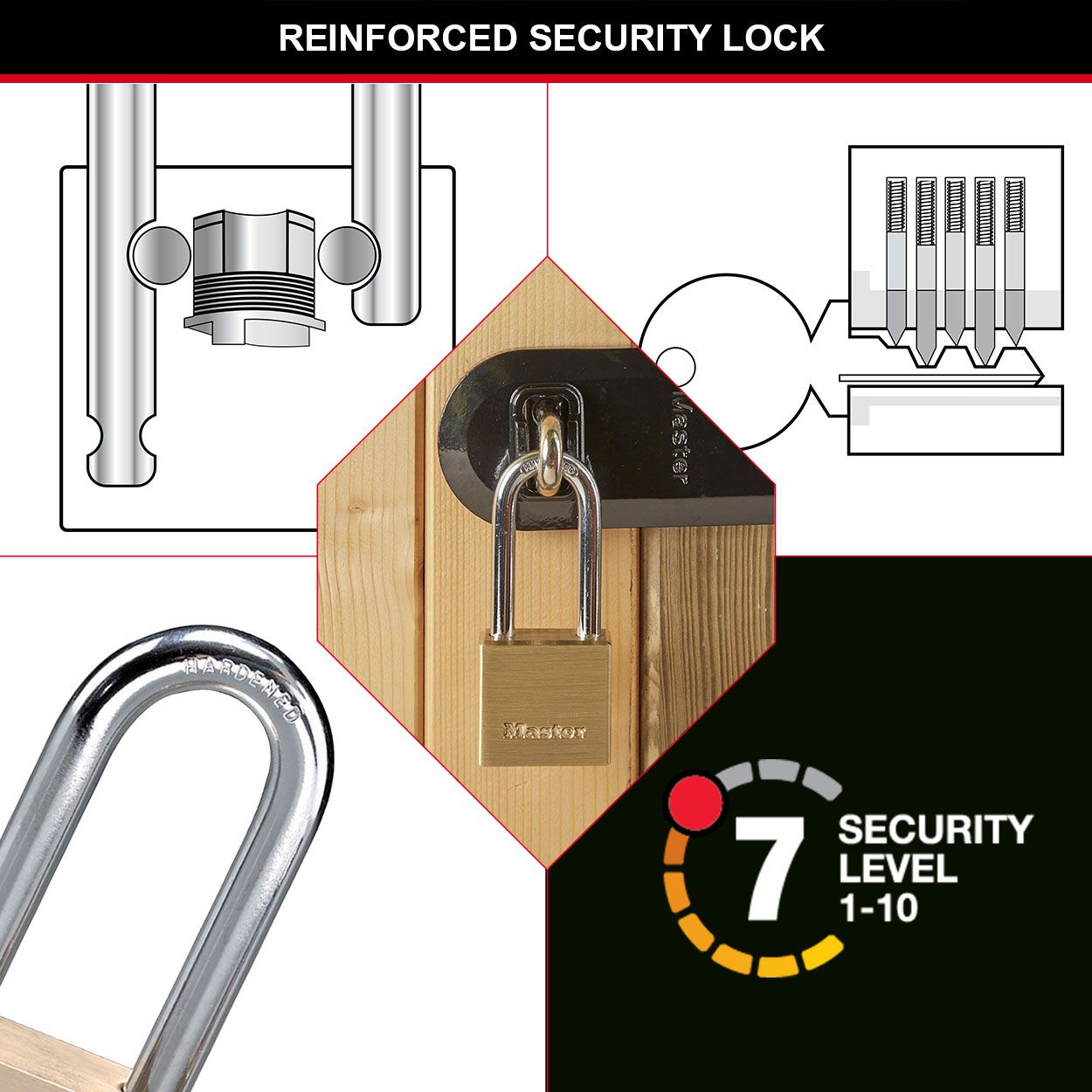 Master Lock 44mm Solid Brass Padlock