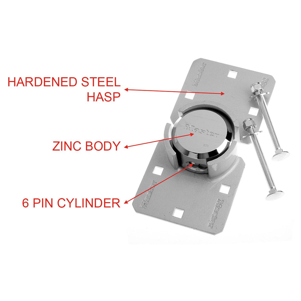 Master Lock Heavy Duty Van Lock and Hasp