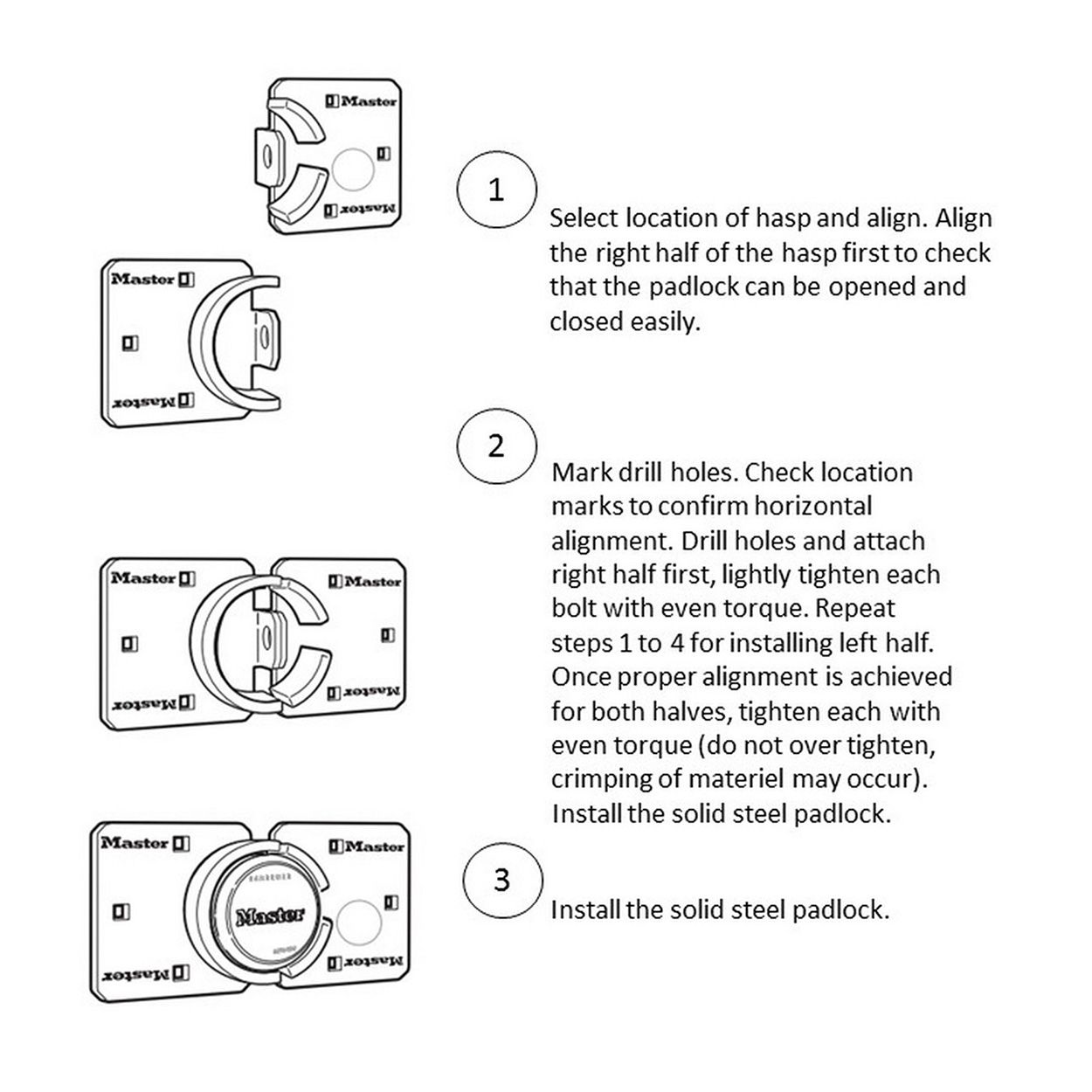 Master Lock Heavy Duty Van Lock and Hasp