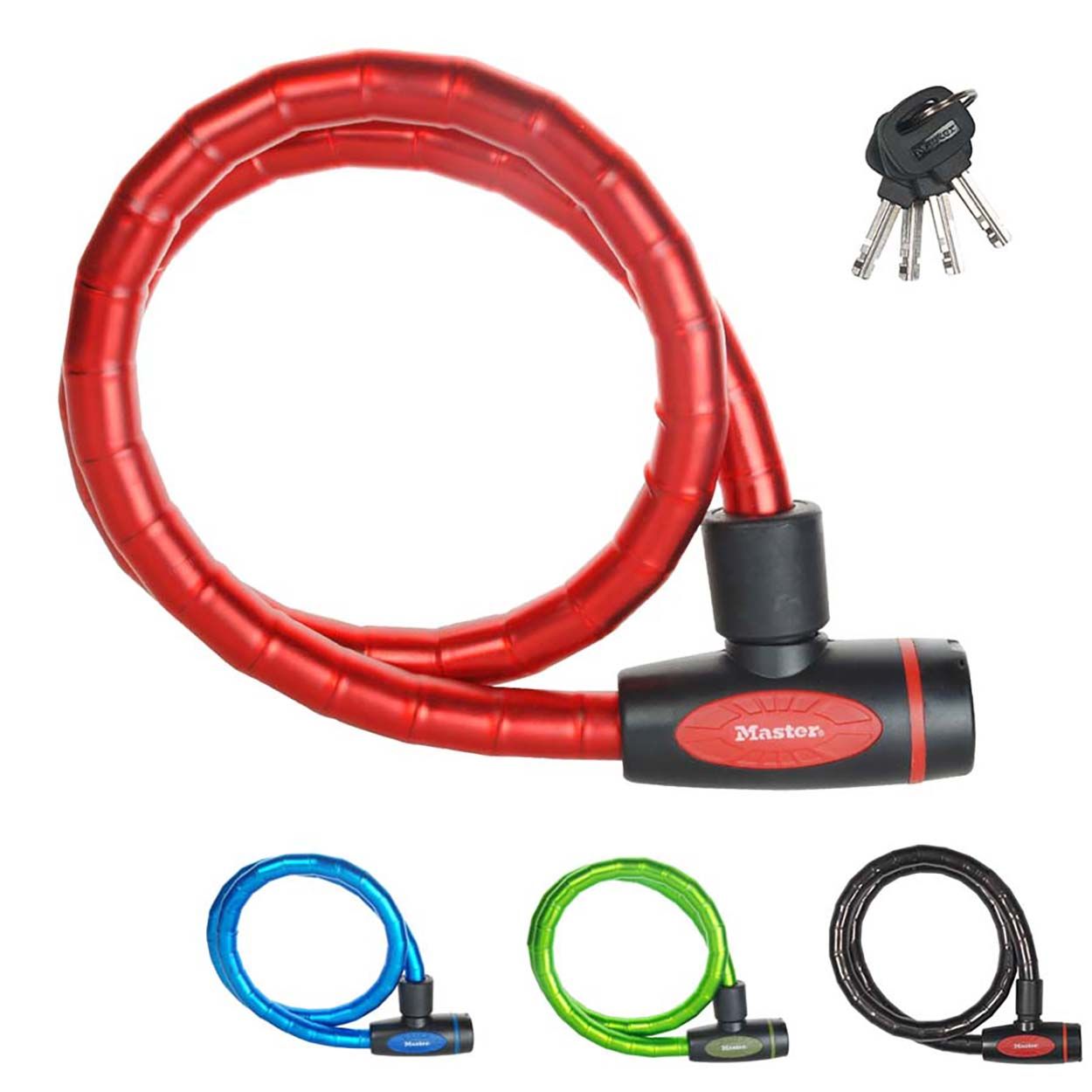 Master Lock 1m Long Keyed Armoured Cable