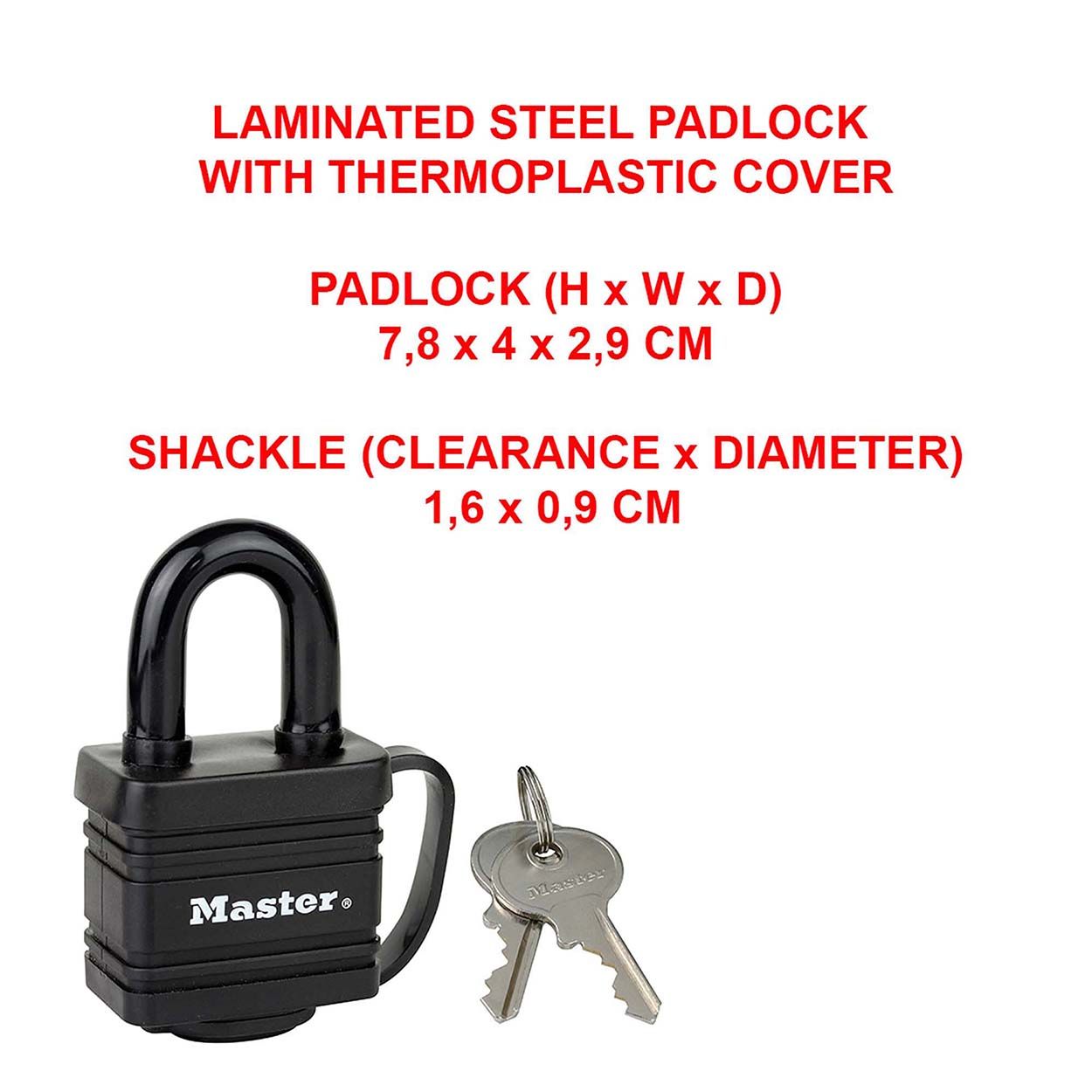 Master Lock 4.5m Long Cable with Padlock