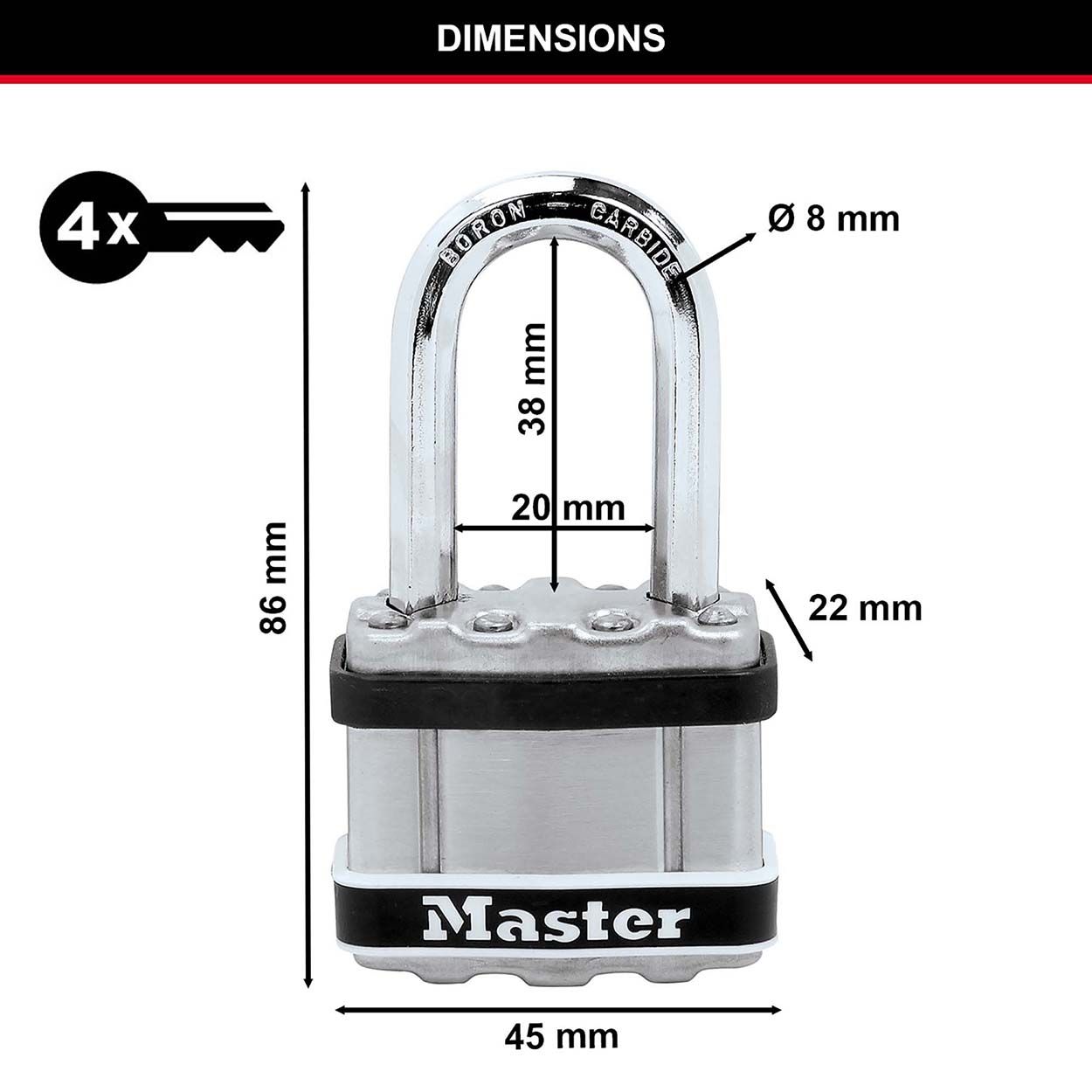 Master Lock 45mm Laminated Steel Padlock