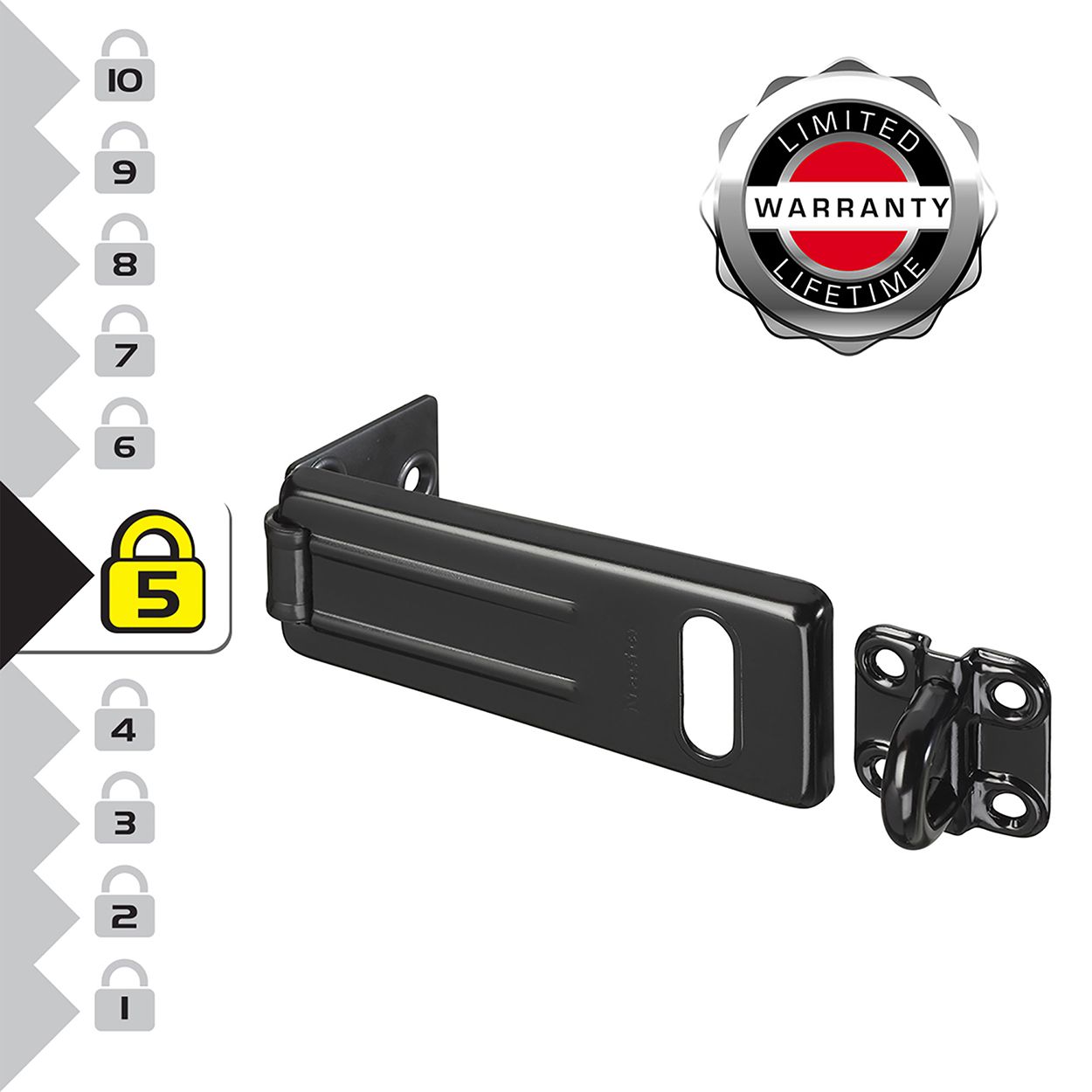 Master Lock 110mm Wrought Steel Hasp