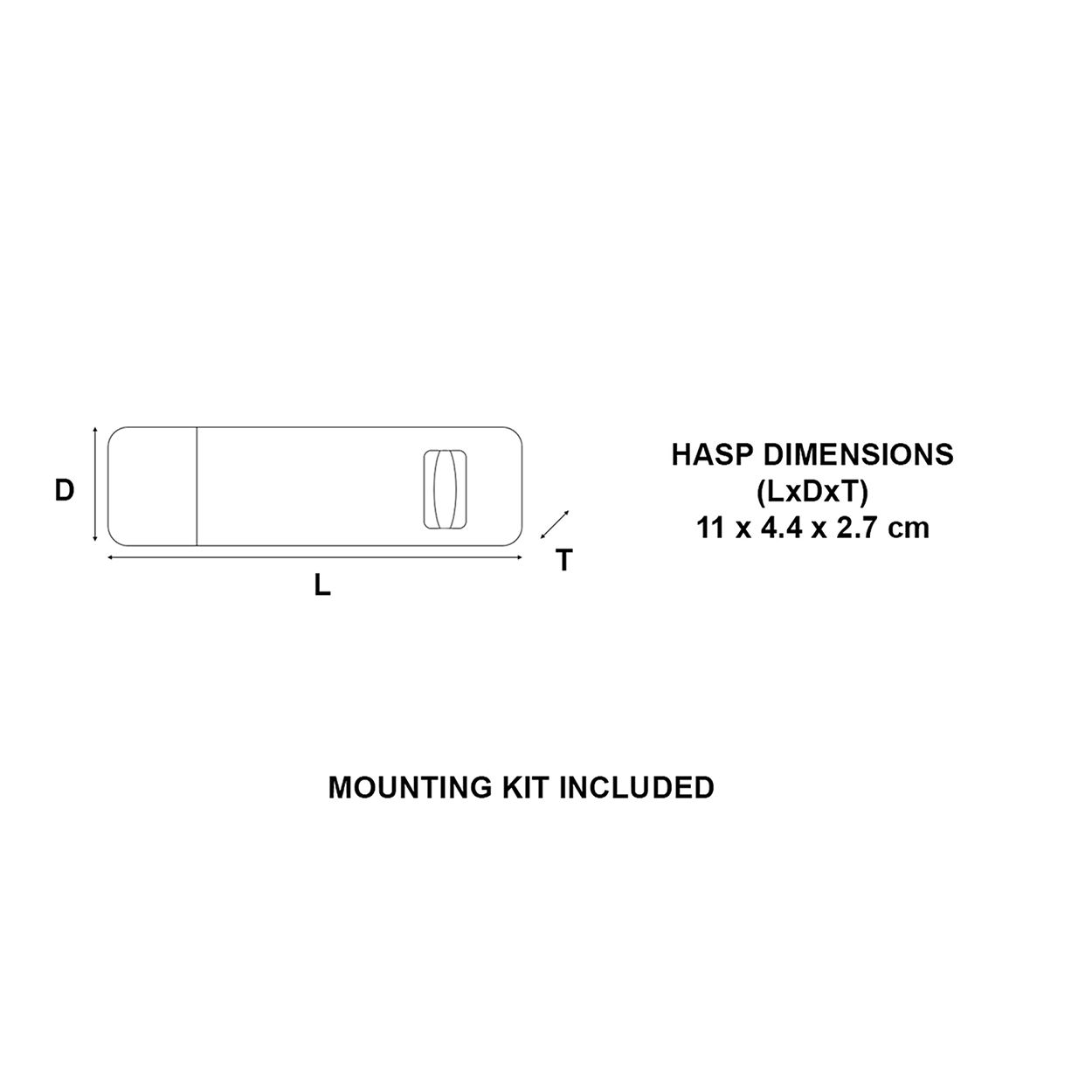 Master Lock 110mm Wrought Steel Hasp