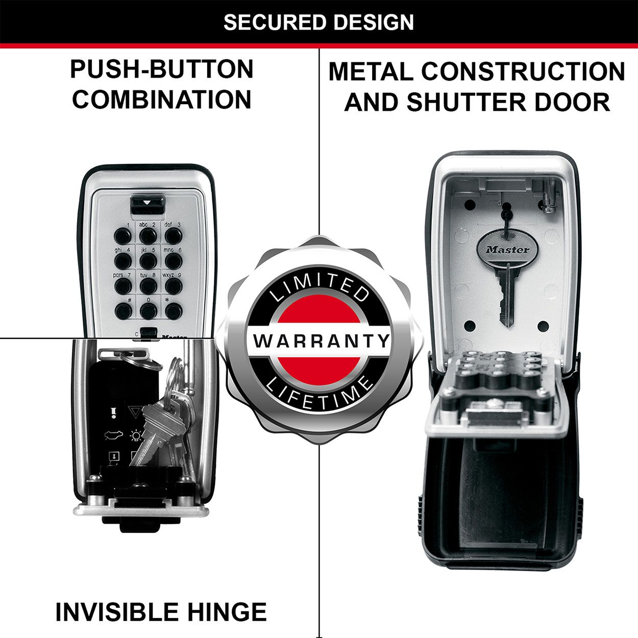Master Lock Push Button Key Lock Box