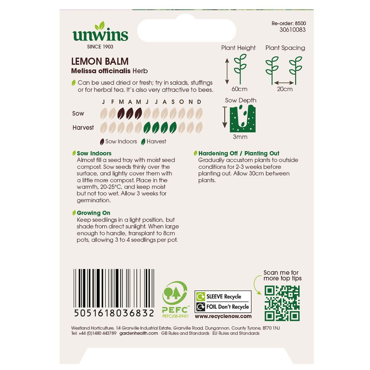 Herb Lemon Balm (Organic)