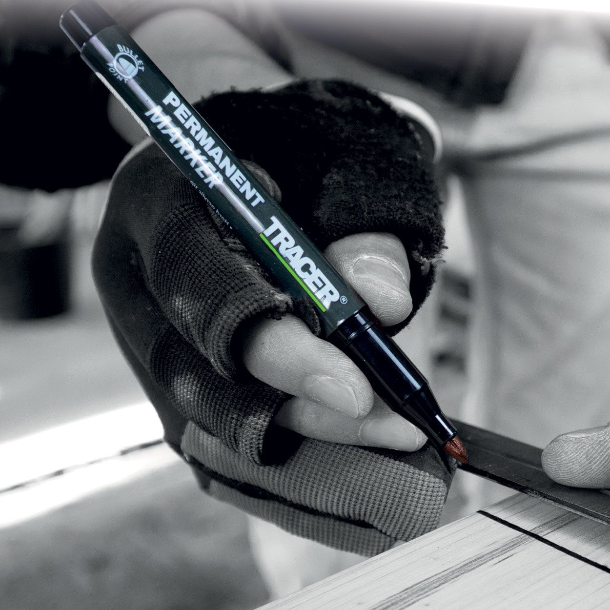 Tracer Permanent Construction Marker Black