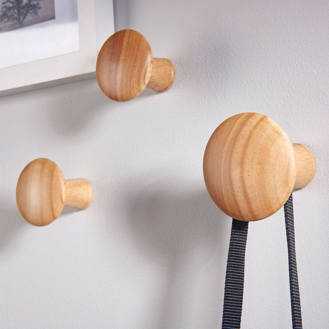 Wood Dots Hangers Set - Oak Effect