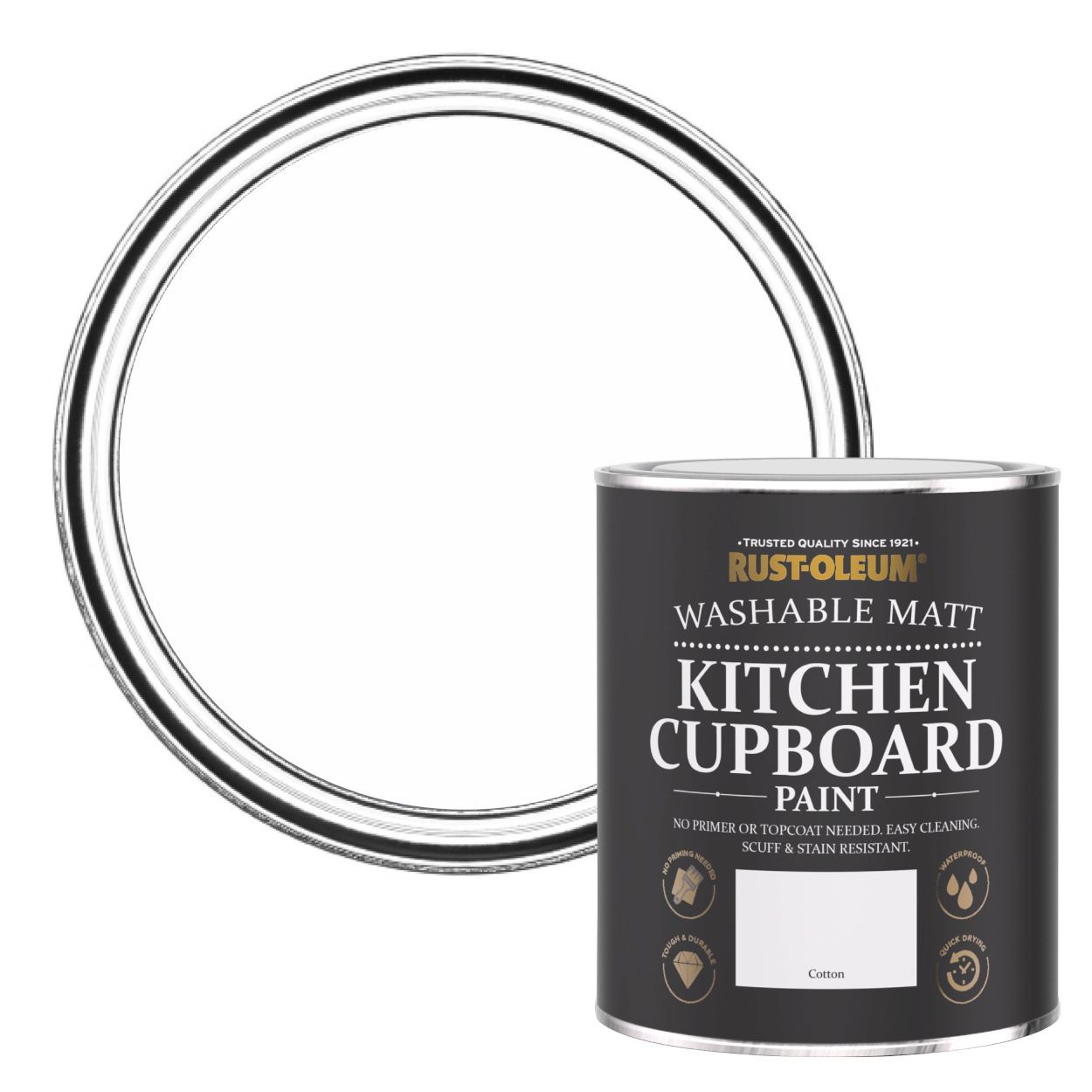 Rust-Oleum Kitchen Cupboard Paint Cotton 750Ml