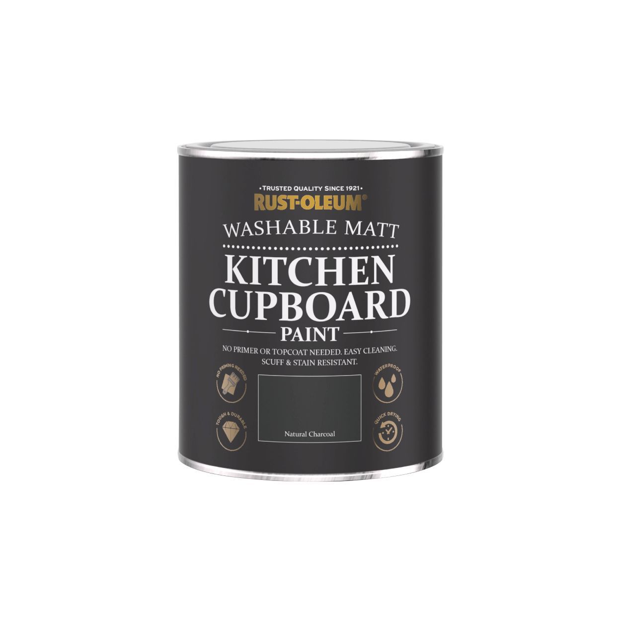 Rust-Oleum Kitchen Cupboard Paint Natural Charcoal 750Ml