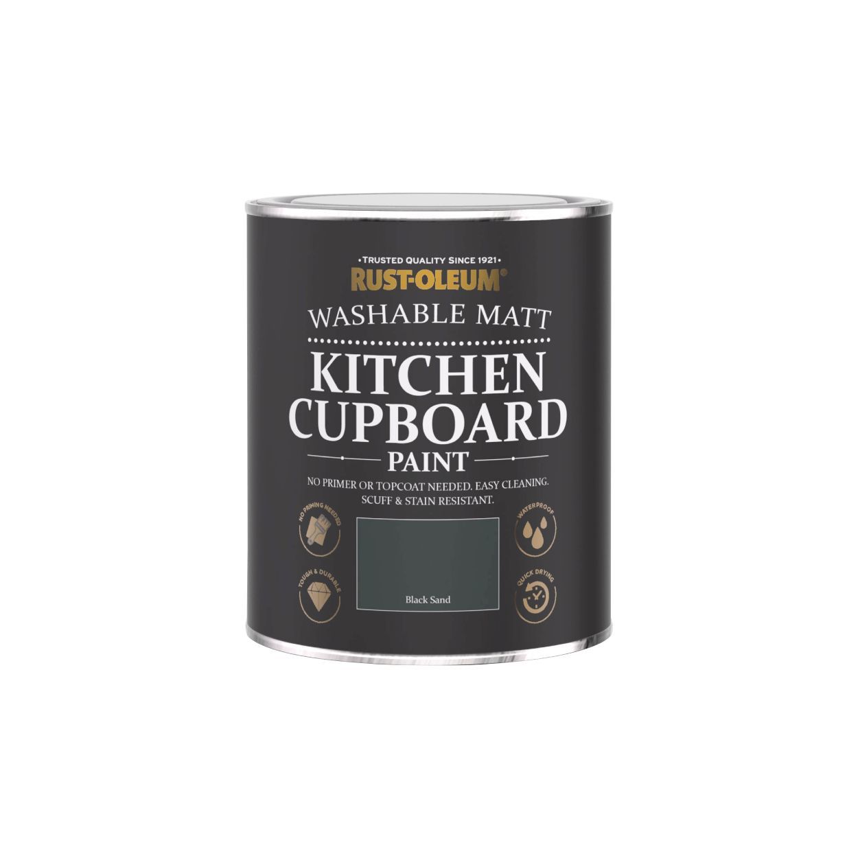 Rust-Oleum Kitchen Cupboard Paint Black Sand 750Ml